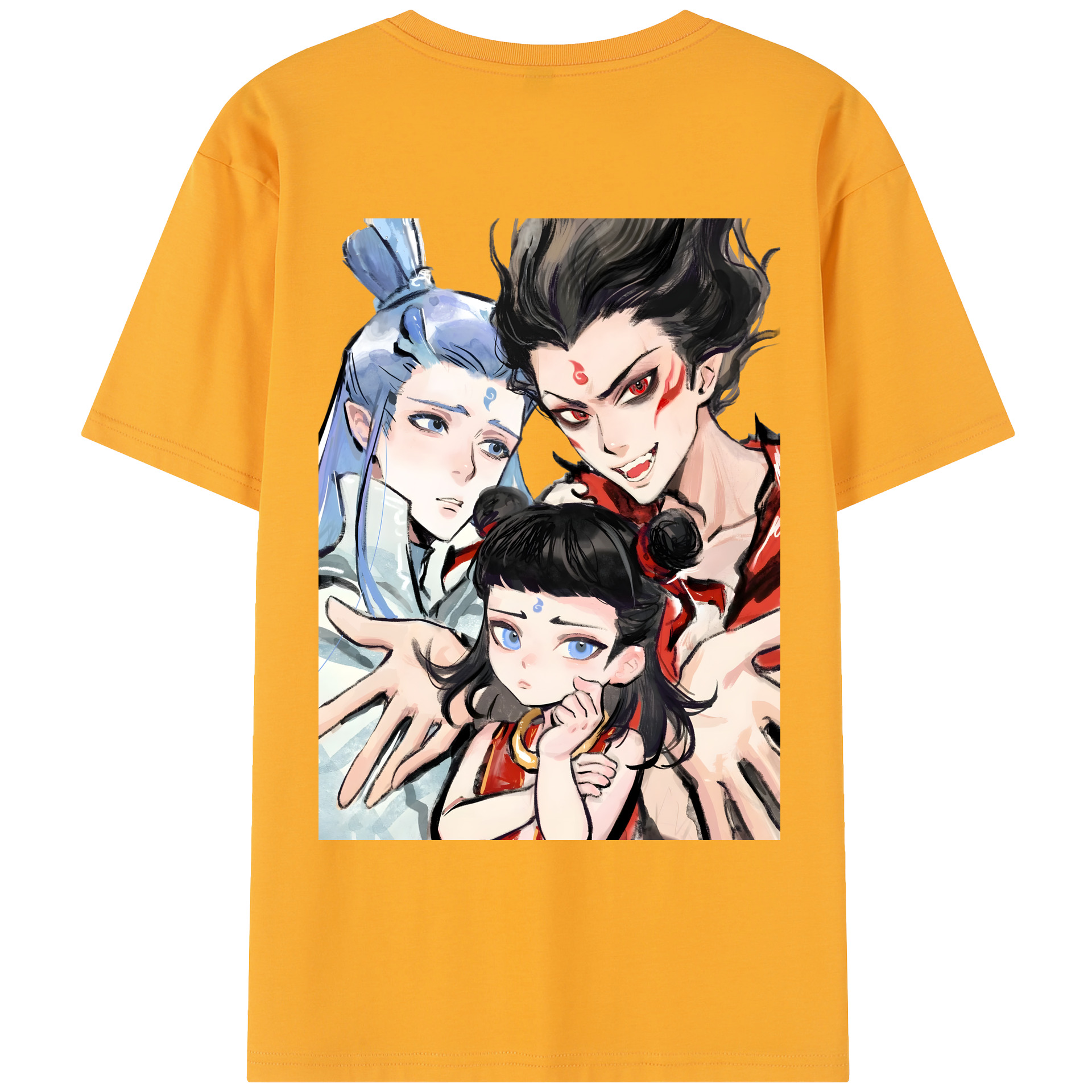 （画像用） Ne Zha 2 ナタ 魔童の大暴れ レディース半袖Tシャツ(バックプリント)
