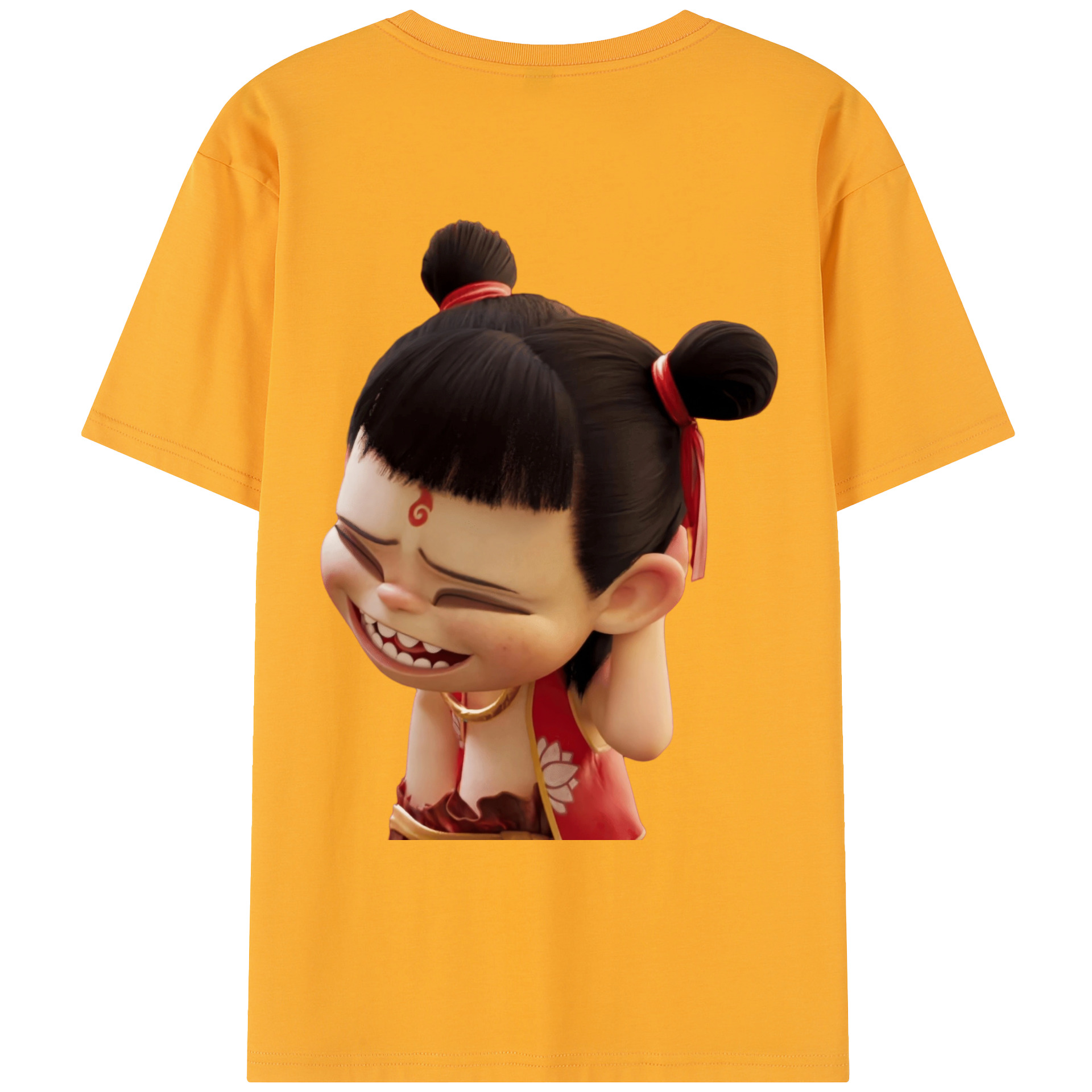 （画像用） Ne Zha 2 ナタ 魔童の大暴れ レディース半袖Tシャツ(バックプリント)