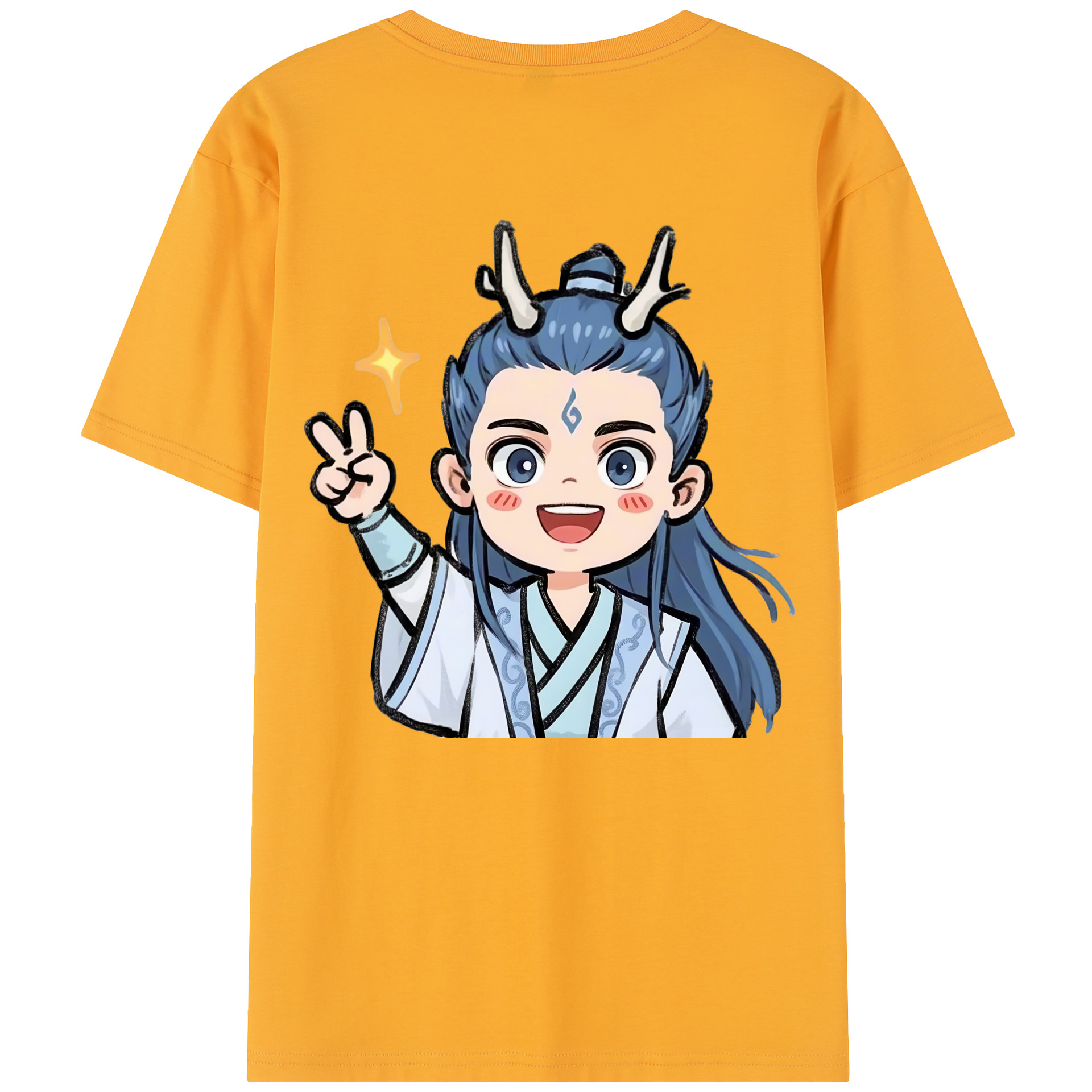 （画像用） Ne Zha 2 ナタ 魔童の大暴れ レディース半袖Tシャツ(バックプリント)