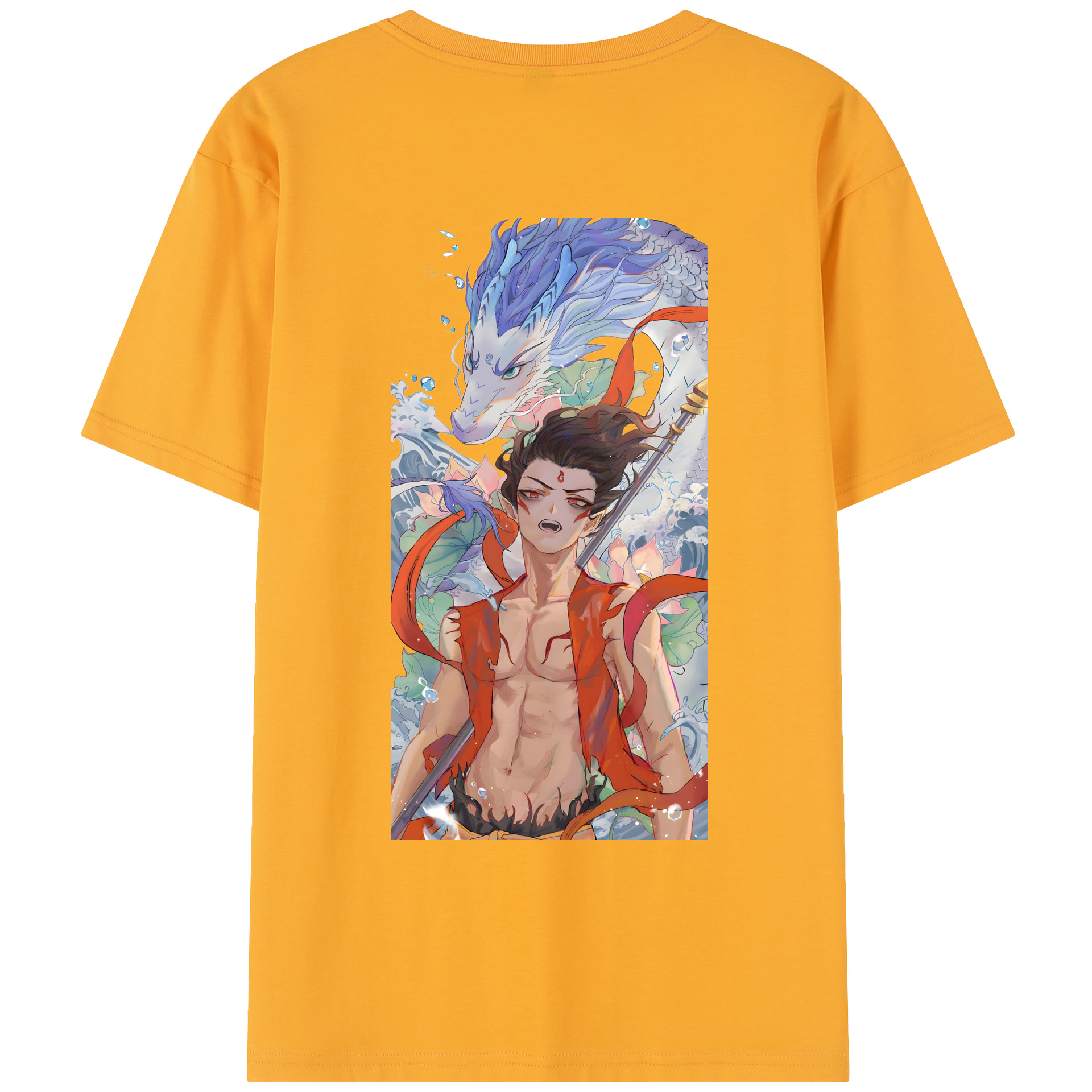 （画像用） Ne Zha 2 ナタ 魔童の大暴れ レディース半袖Tシャツ(バックプリント)