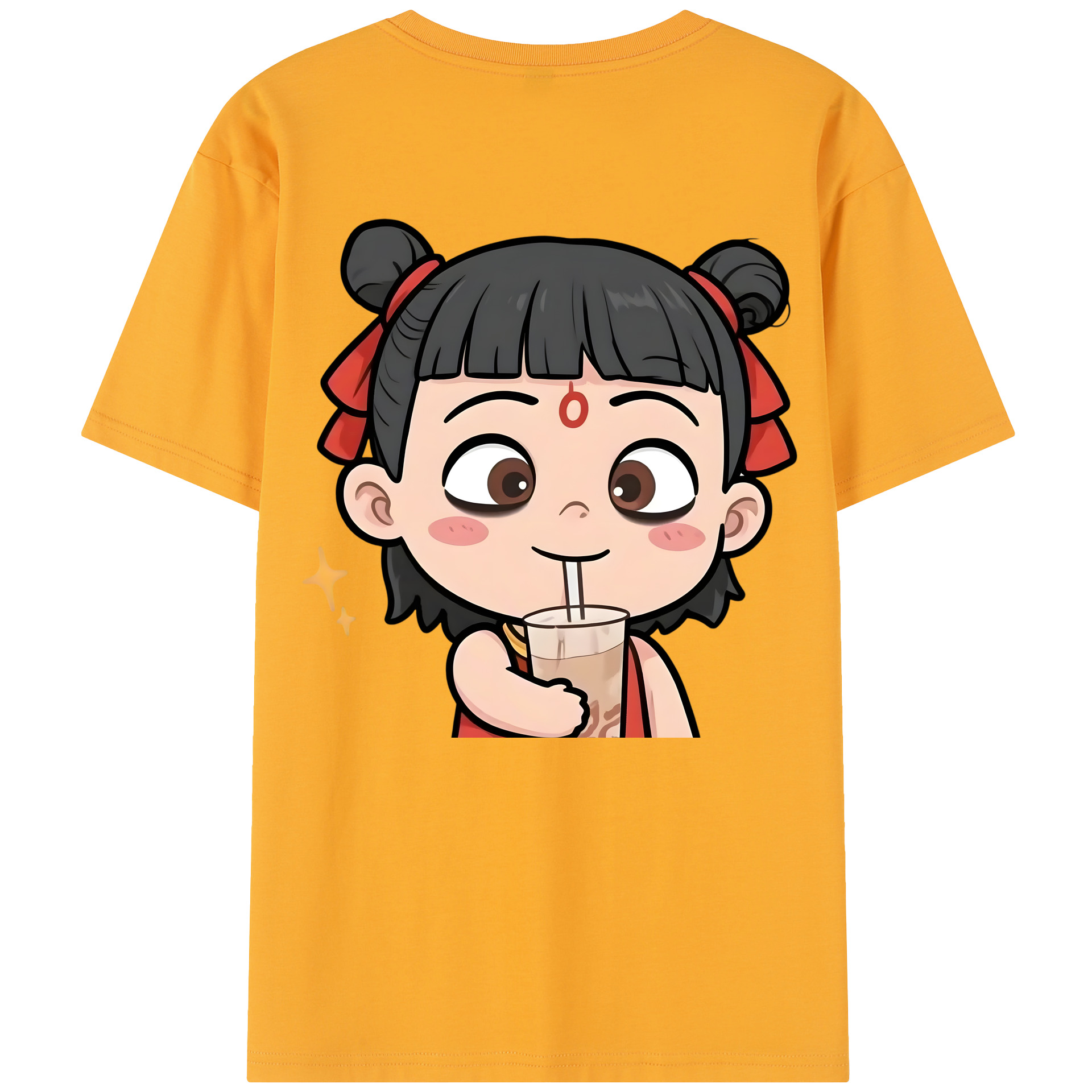 （画像用） Ne Zha 2 ナタ 魔童の大暴れ レディース半袖Tシャツ(バックプリント)