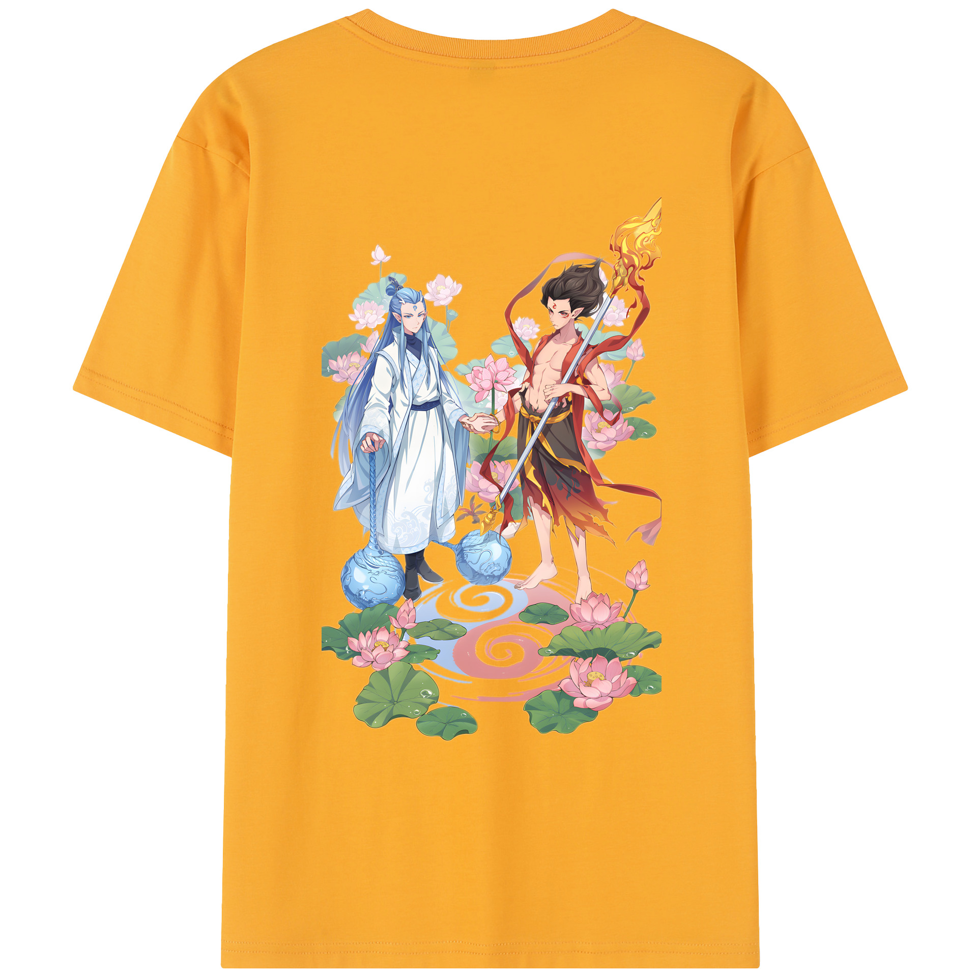 （画像用） Ne Zha 2 ナタ 魔童の大暴れ レディース半袖Tシャツ(バックプリント)