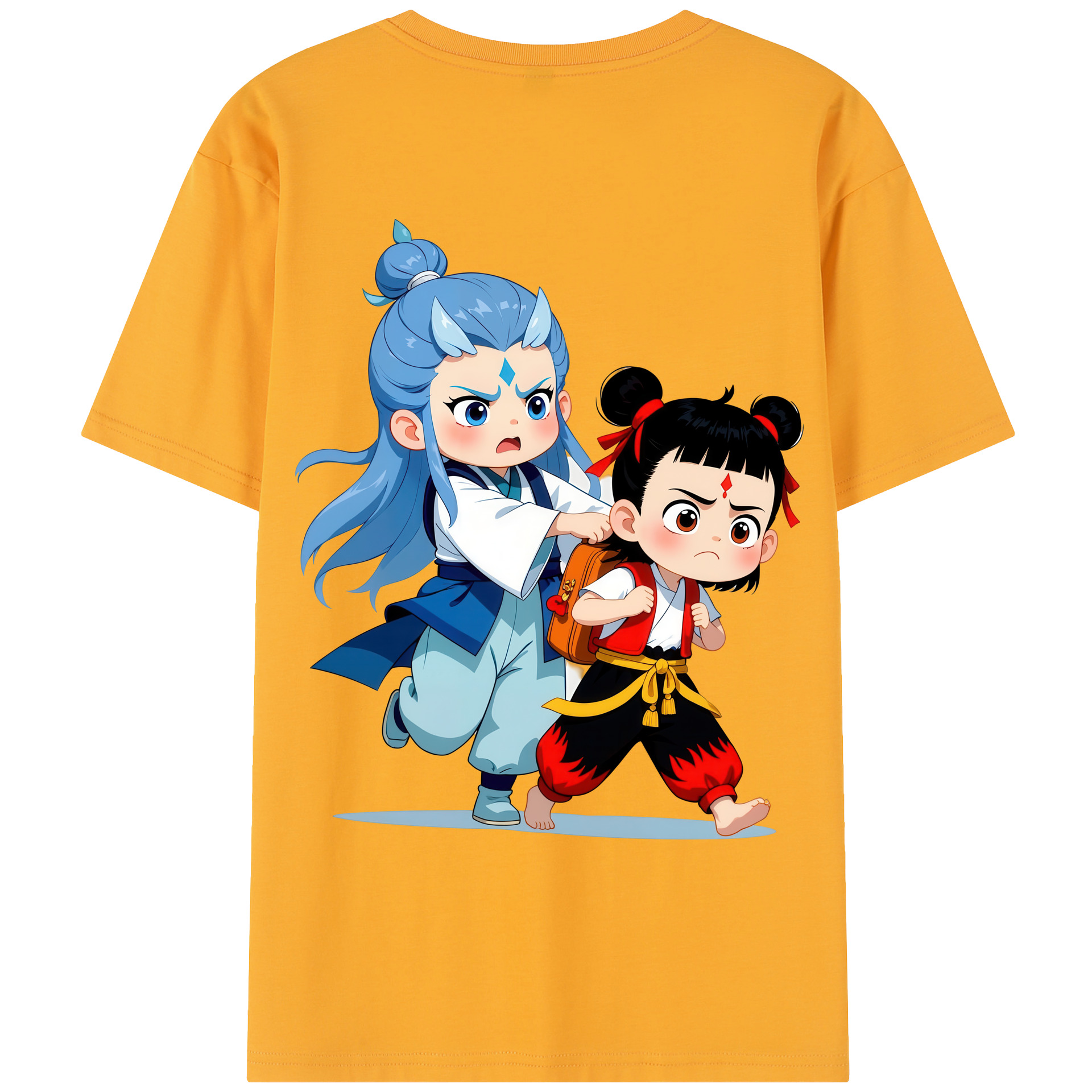 （画像用） Ne Zha 2 ナタ 魔童の大暴れ レディース半袖Tシャツ(バックプリント)