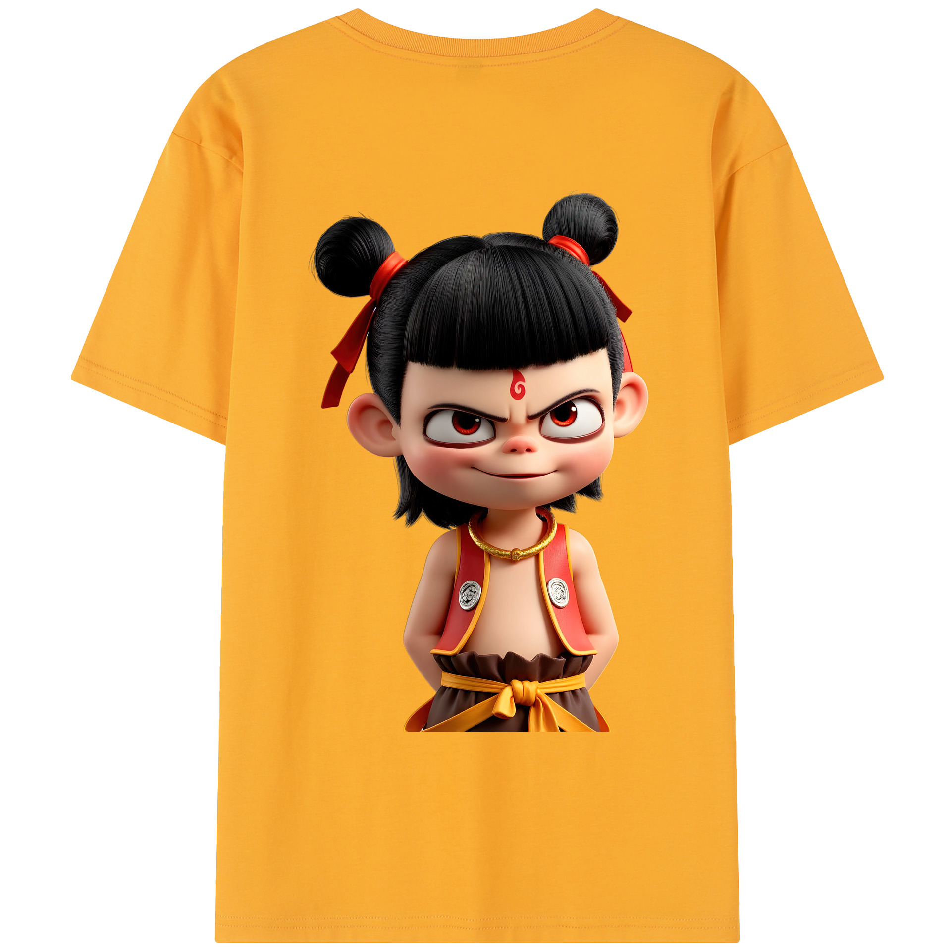 （画像用） Ne Zha 2 ナタ 魔童の大暴れ レディース半袖Tシャツ(バックプリント)
