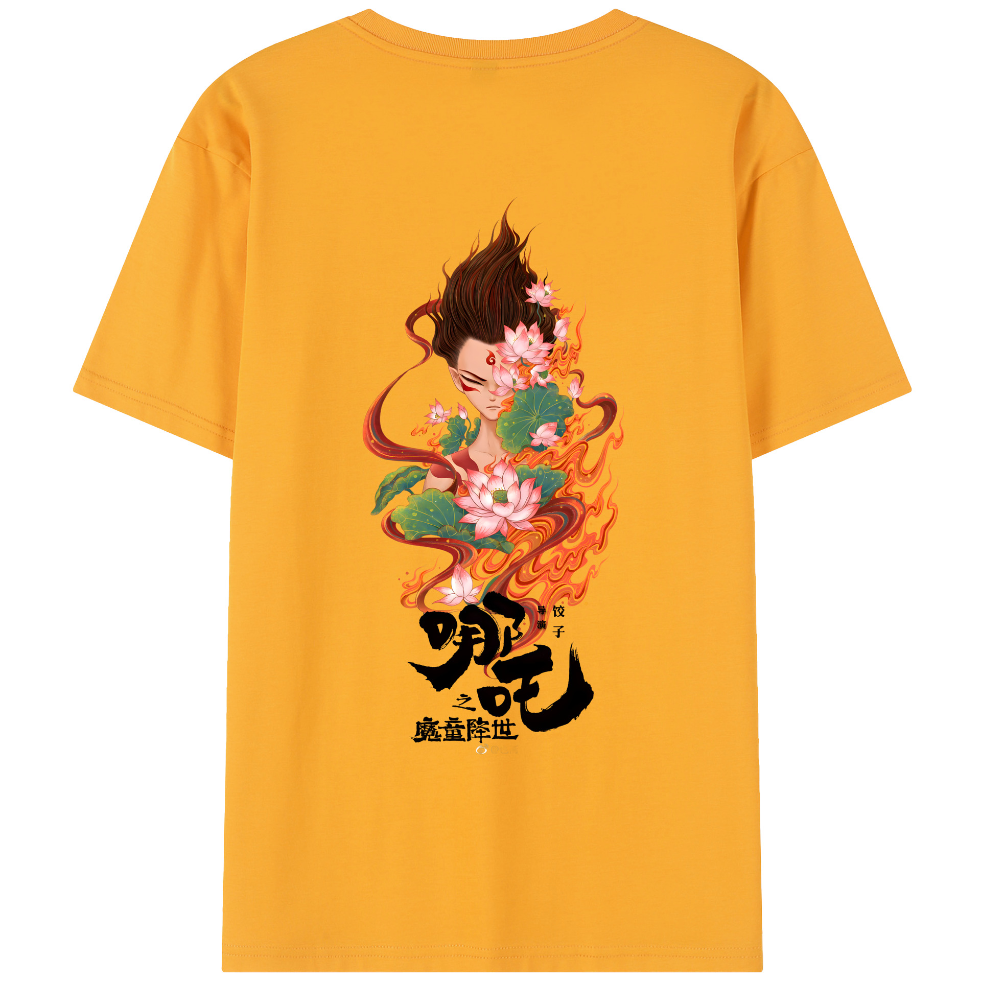 （画像用） Ne Zha 2 ナタ 魔童の大暴れ レディース半袖Tシャツ(バックプリント)