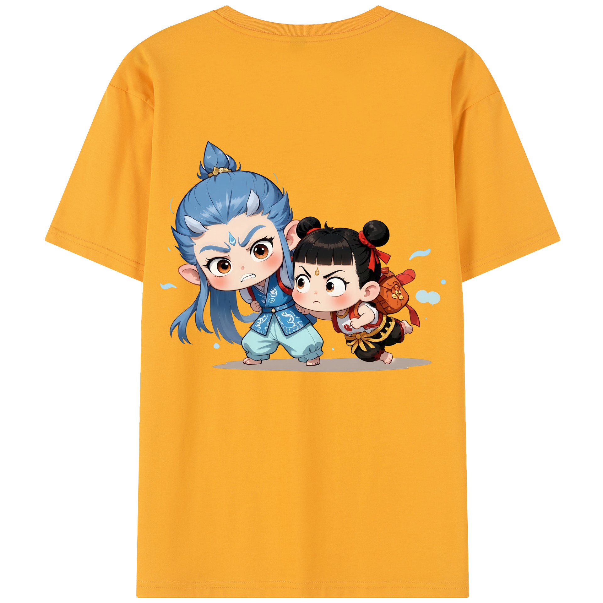 （画像用） Ne Zha 2 ナタ 魔童の大暴れ レディース半袖Tシャツ(バックプリント)