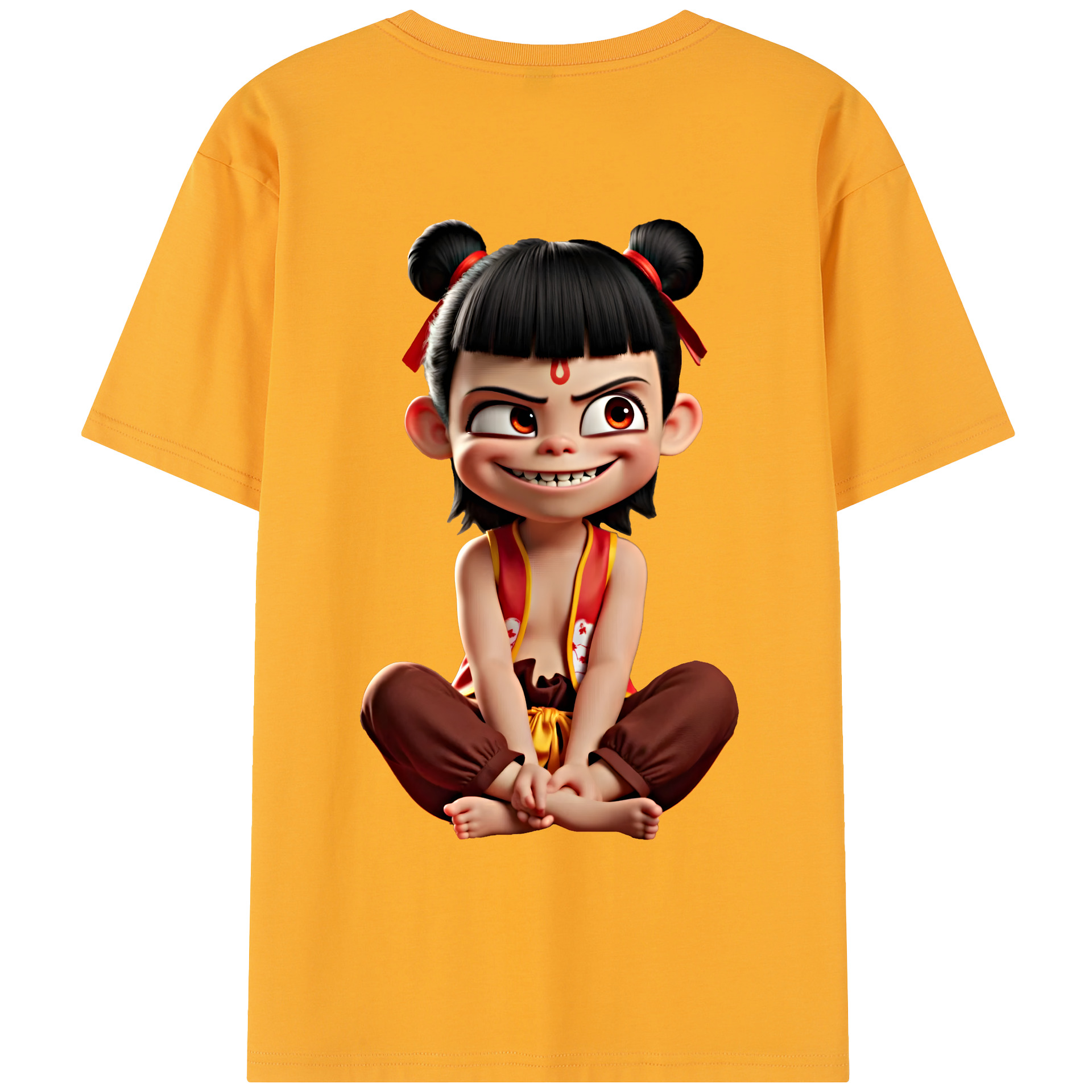 （画像用） Ne Zha 2 ナタ 魔童の大暴れ レディース半袖Tシャツ(バックプリント)
