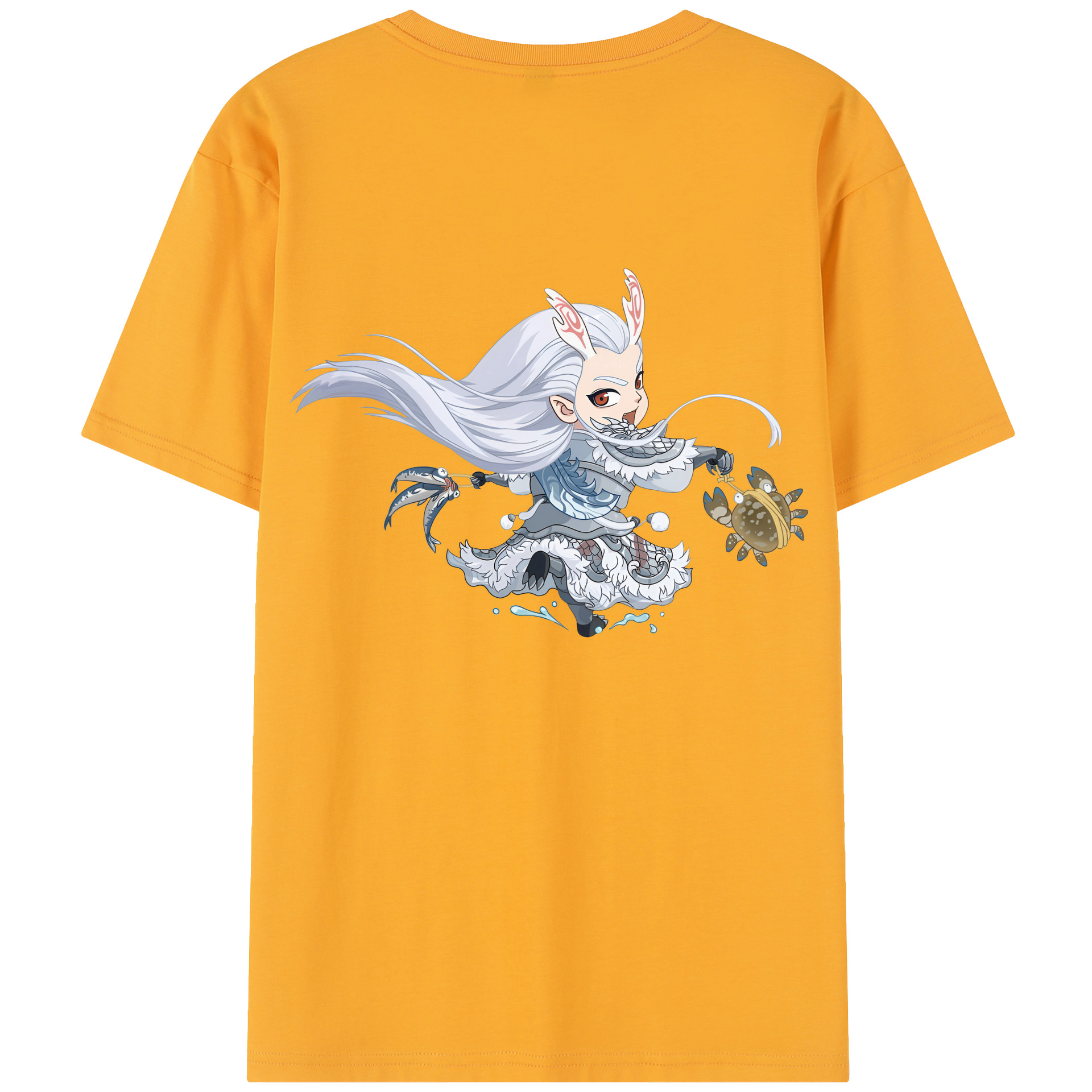 （画像用） Ne Zha 2 ナタ 魔童の大暴れ レディース半袖Tシャツ(バックプリント)