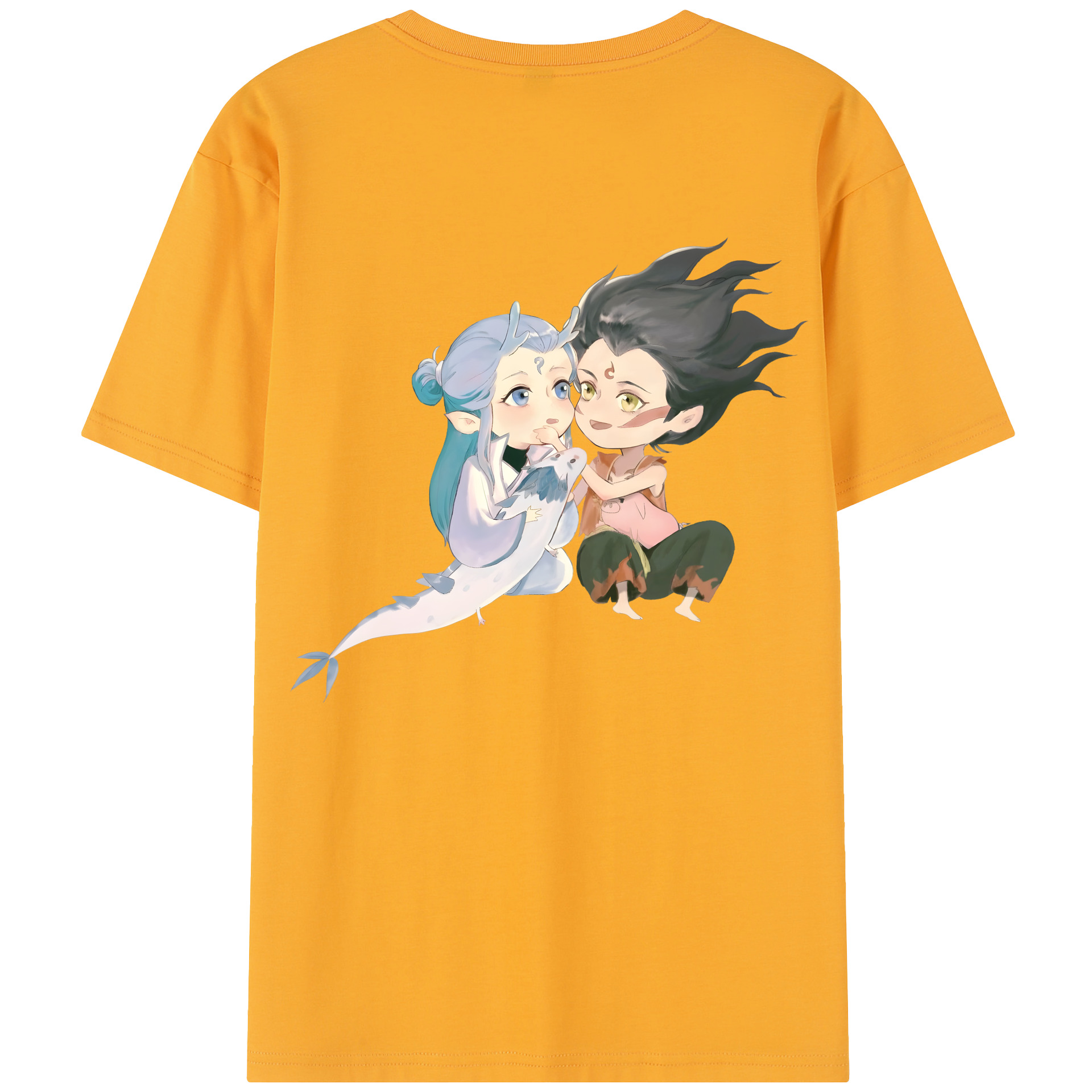 （画像用） Ne Zha 2 ナタ 魔童の大暴れ レディース半袖Tシャツ(バックプリント)