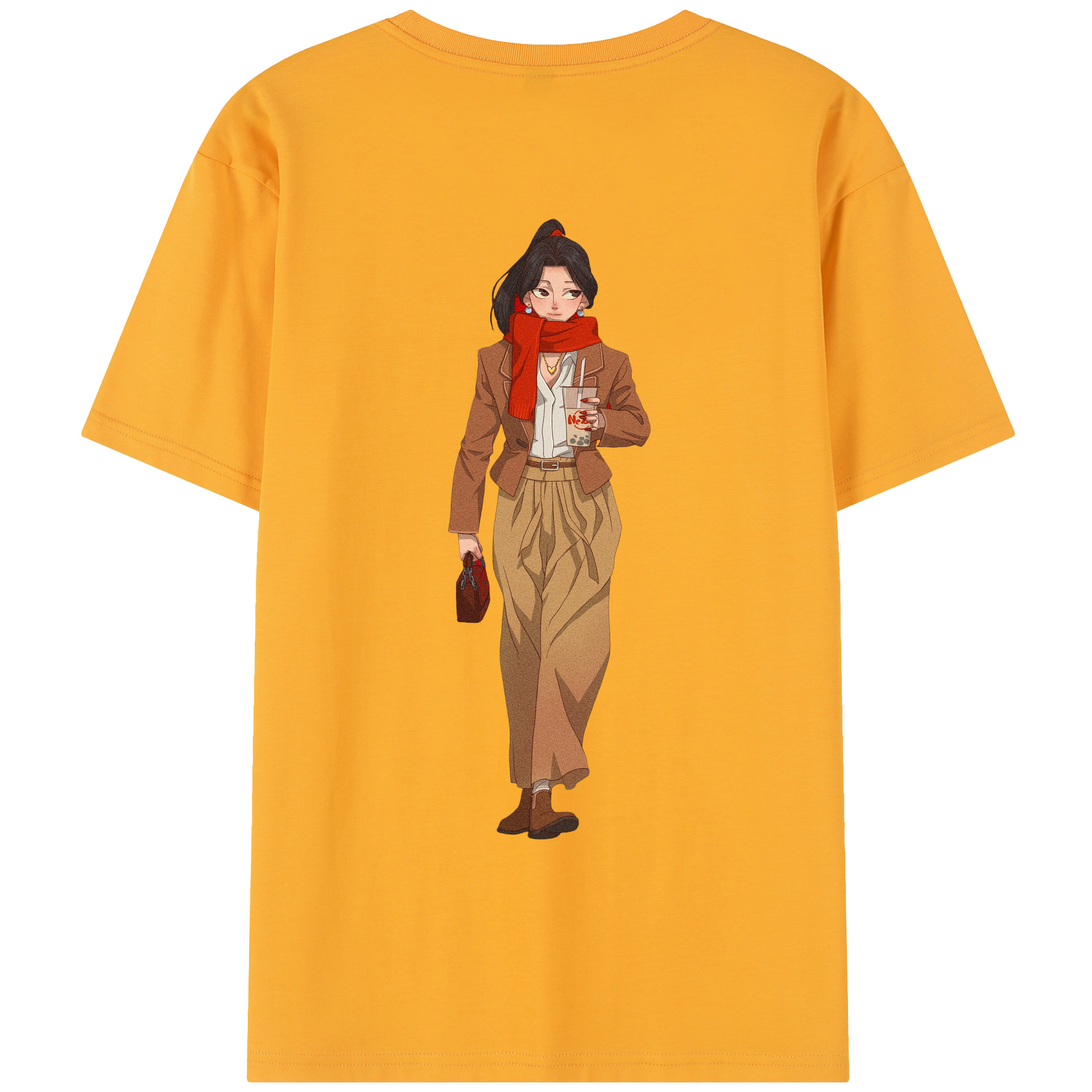 （画像用） Ne Zha 2 ナタ 魔童の大暴れ レディース半袖Tシャツ(バックプリント)