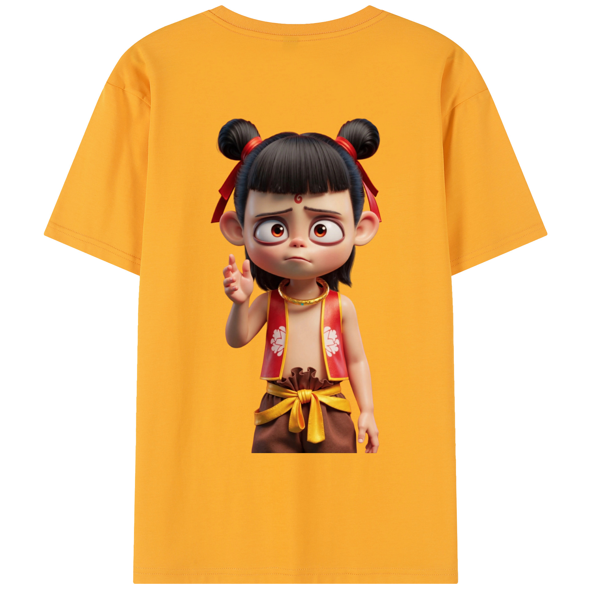 （画像用） Ne Zha 2 ナタ 魔童の大暴れ レディース半袖Tシャツ(バックプリント)