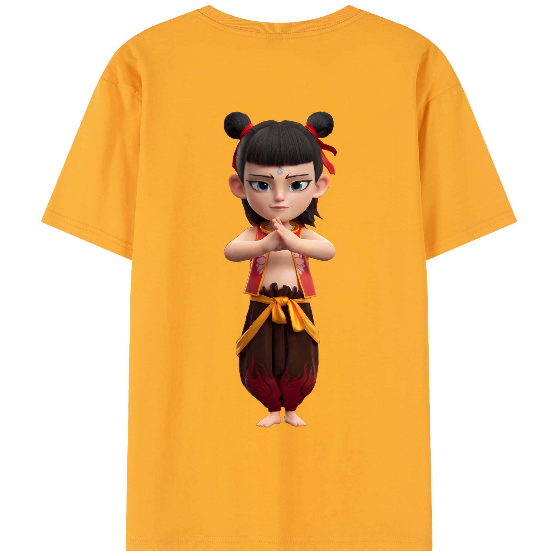 （画像用） Ne Zha 2 ナタ 魔童の大暴れ レディース半袖Tシャツ(バックプリント)