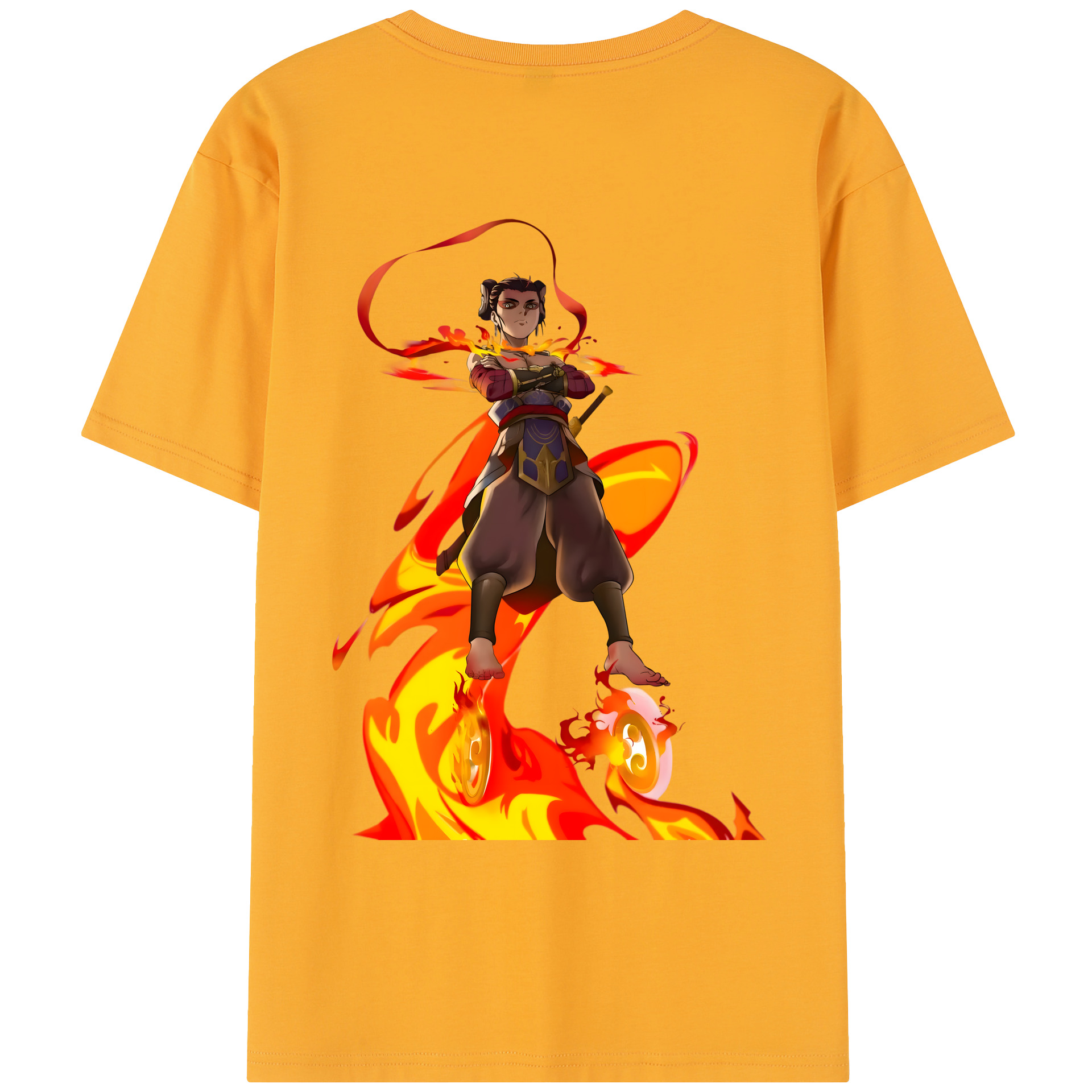 （画像用） Ne Zha 2 ナタ 魔童の大暴れ レディース半袖Tシャツ(バックプリント)