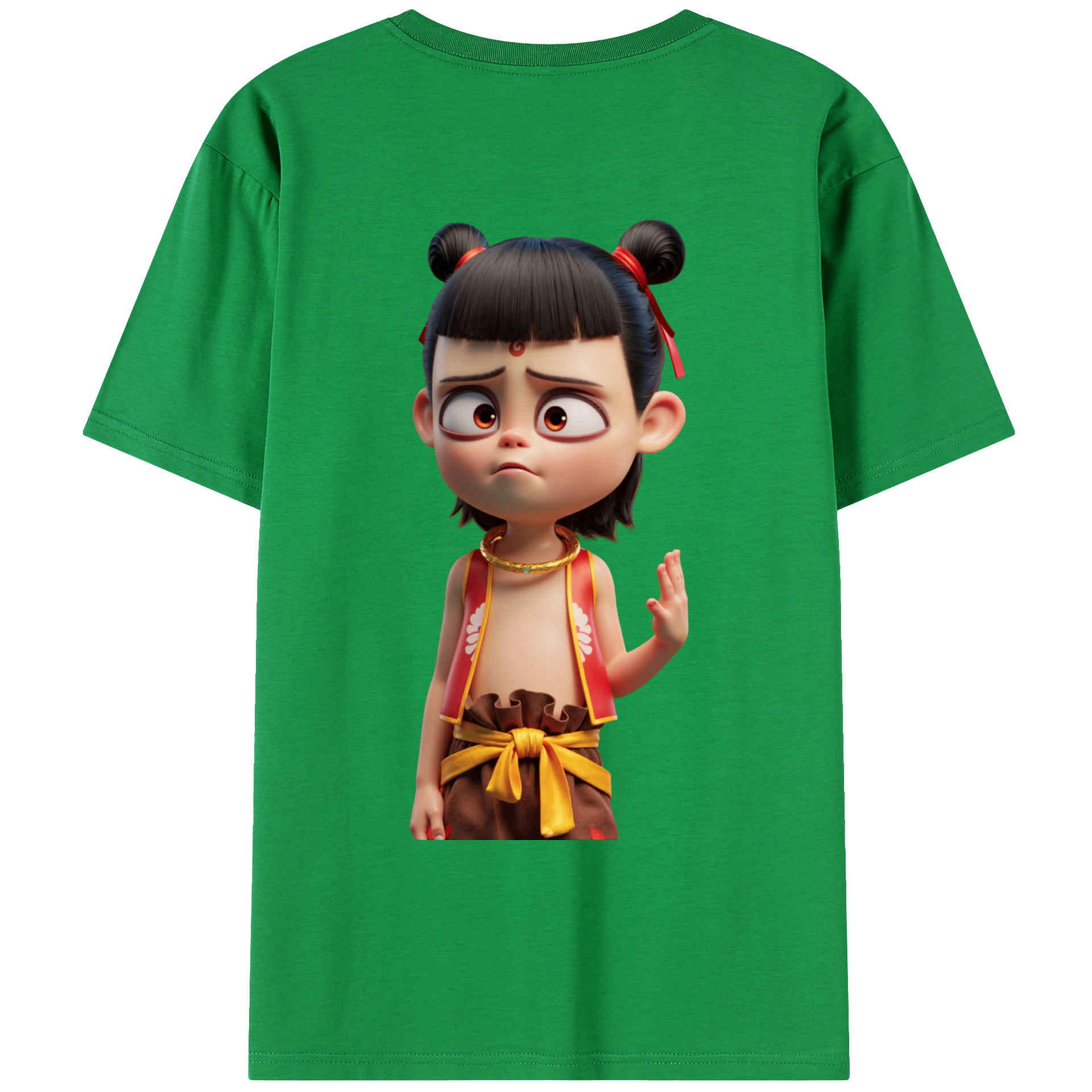（画像用） Ne Zha 2 ナタ 魔童の大暴れ レディース半袖Tシャツ(バックプリント)