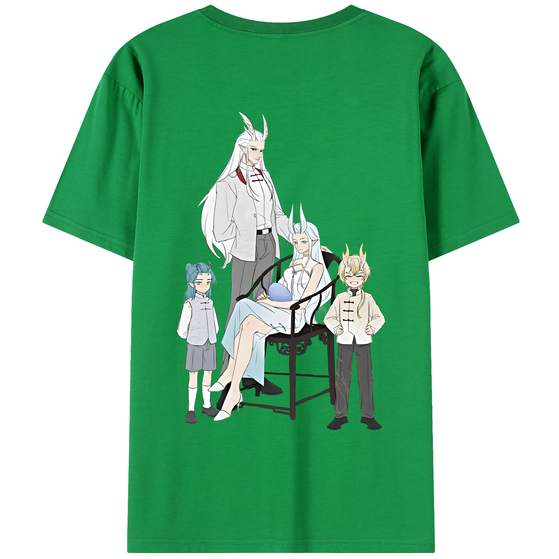 （画像用） Ne Zha 2 ナタ 魔童の大暴れ レディース半袖Tシャツ(バックプリント)