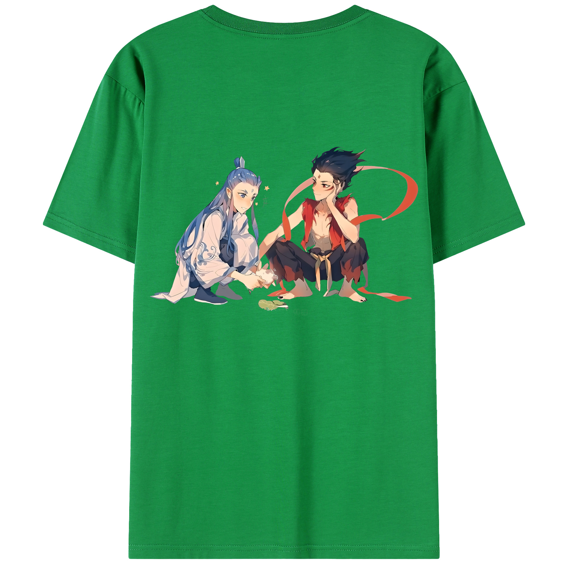 （画像用） Ne Zha 2 ナタ 魔童の大暴れ レディース半袖Tシャツ(バックプリント)