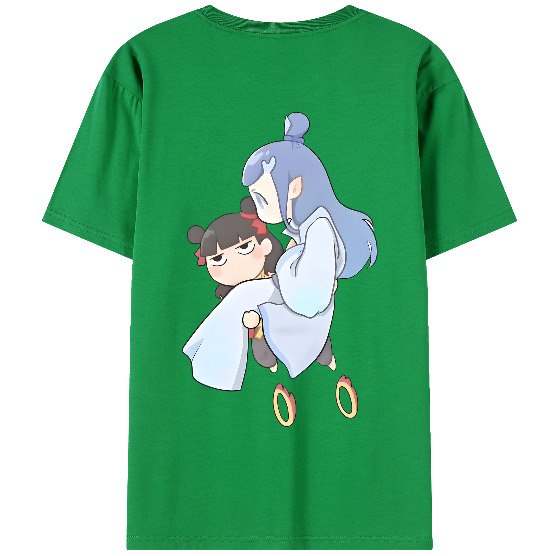 （画像用） Ne Zha 2 ナタ 魔童の大暴れ レディース半袖Tシャツ(バックプリント)