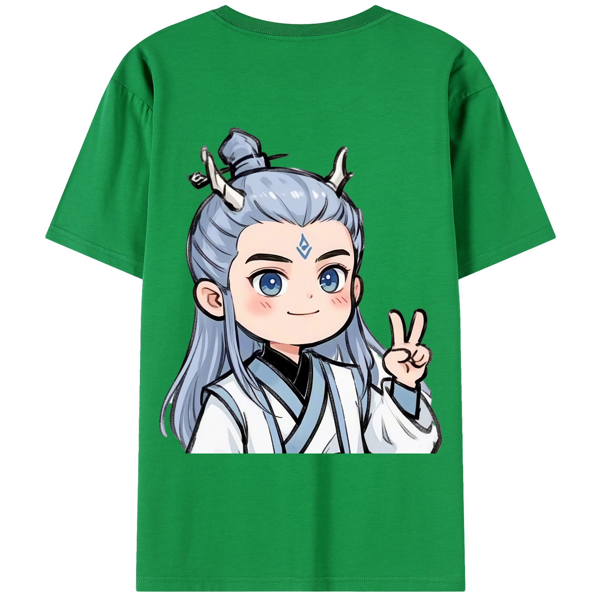（画像用） Ne Zha 2 ナタ 魔童の大暴れ レディース半袖Tシャツ(バックプリント)