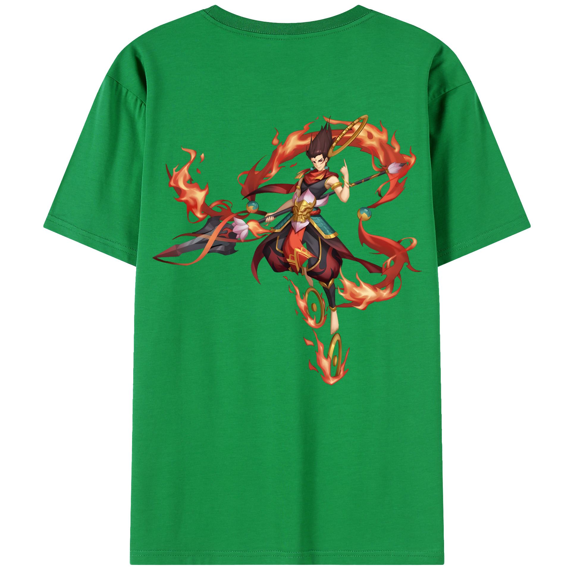 （画像用） Ne Zha 2 ナタ 魔童の大暴れ レディース半袖Tシャツ(バックプリント)
