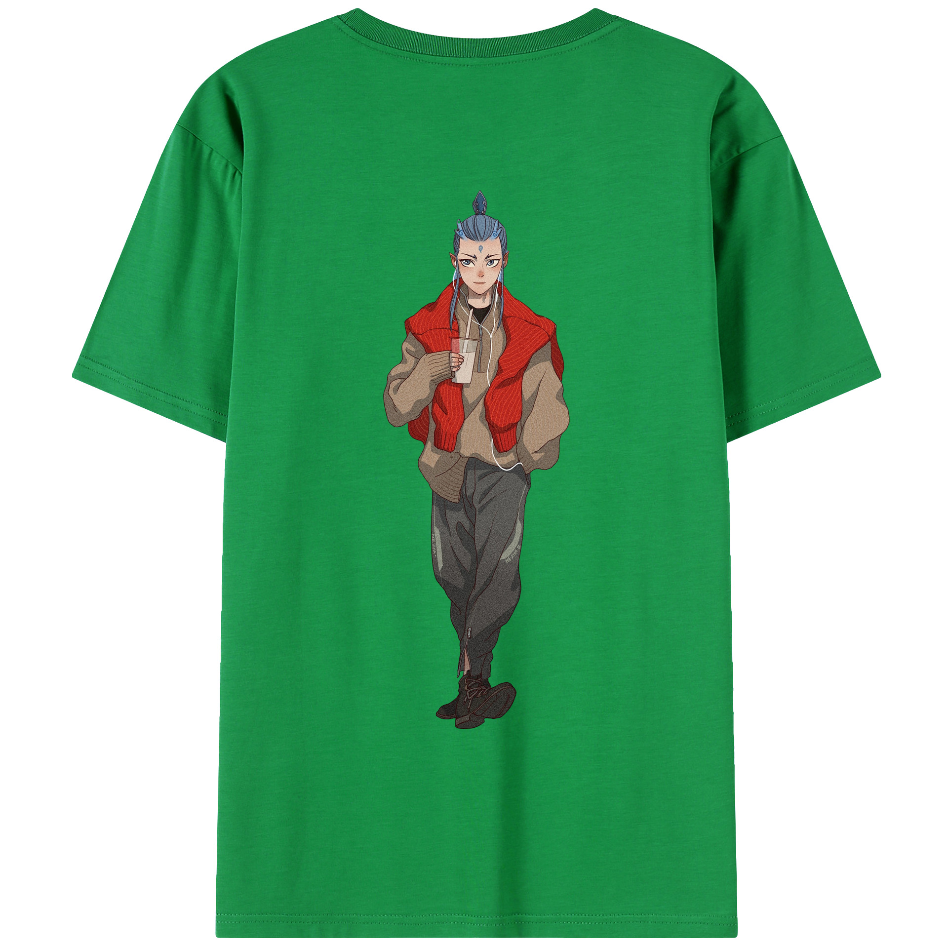 （画像用） Ne Zha 2 ナタ 魔童の大暴れ レディース半袖Tシャツ(バックプリント)