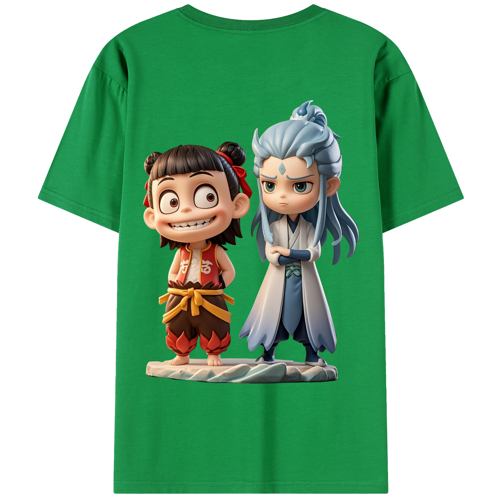 （画像用） Ne Zha 2 ナタ 魔童の大暴れ レディース半袖Tシャツ(バックプリント)
