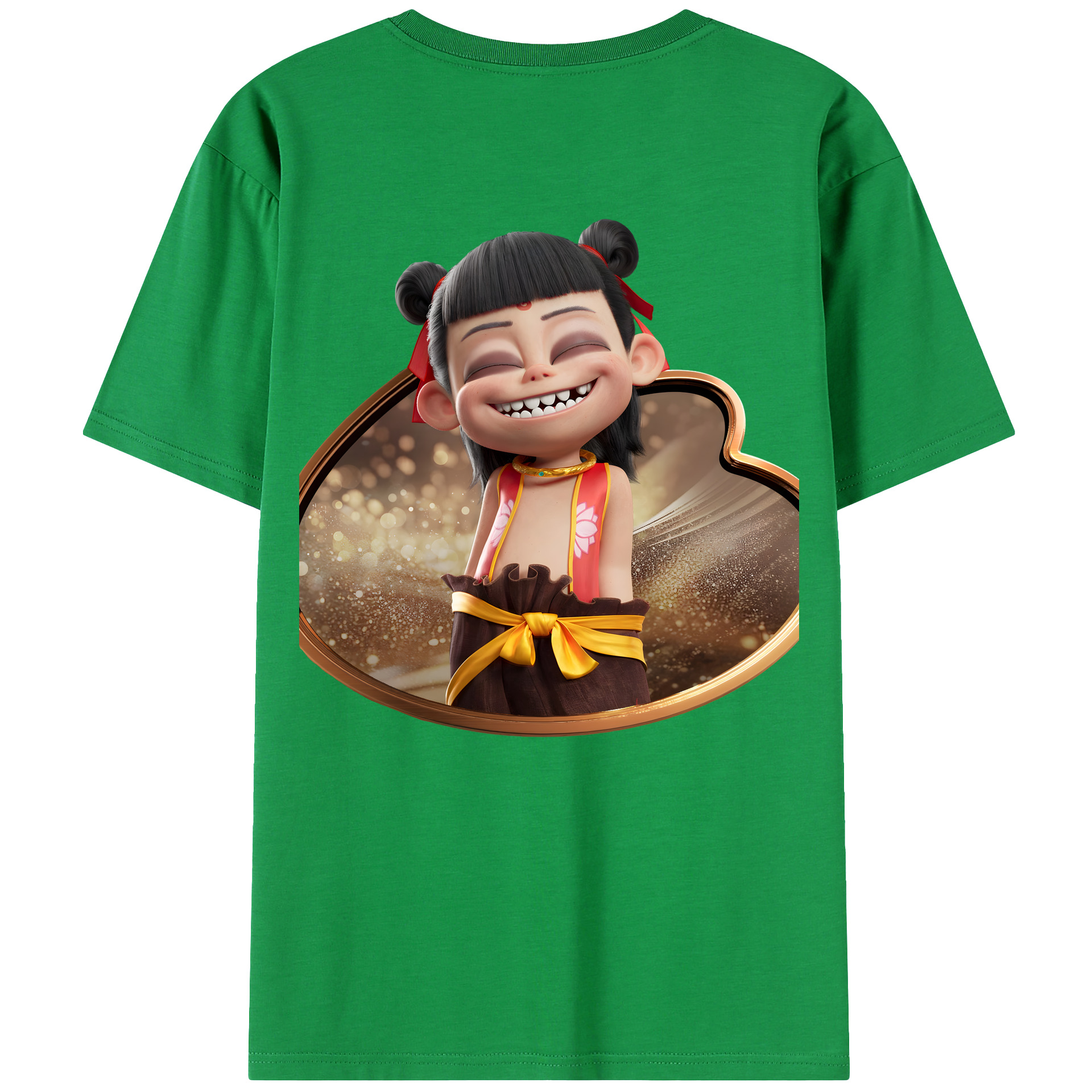 （画像用） Ne Zha 2 ナタ 魔童の大暴れ レディース半袖Tシャツ(バックプリント)