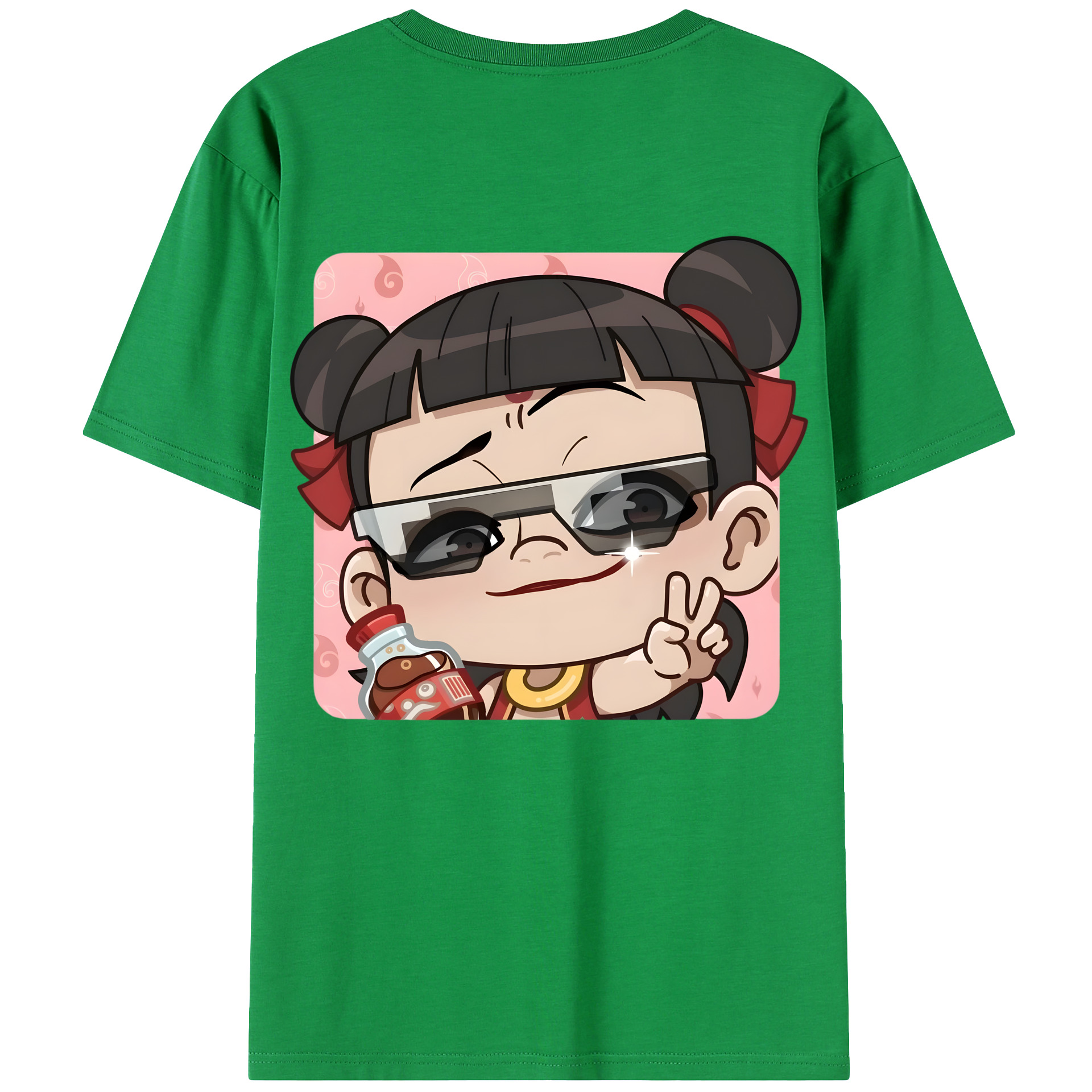（画像用） Ne Zha 2 ナタ 魔童の大暴れ レディース半袖Tシャツ(バックプリント)