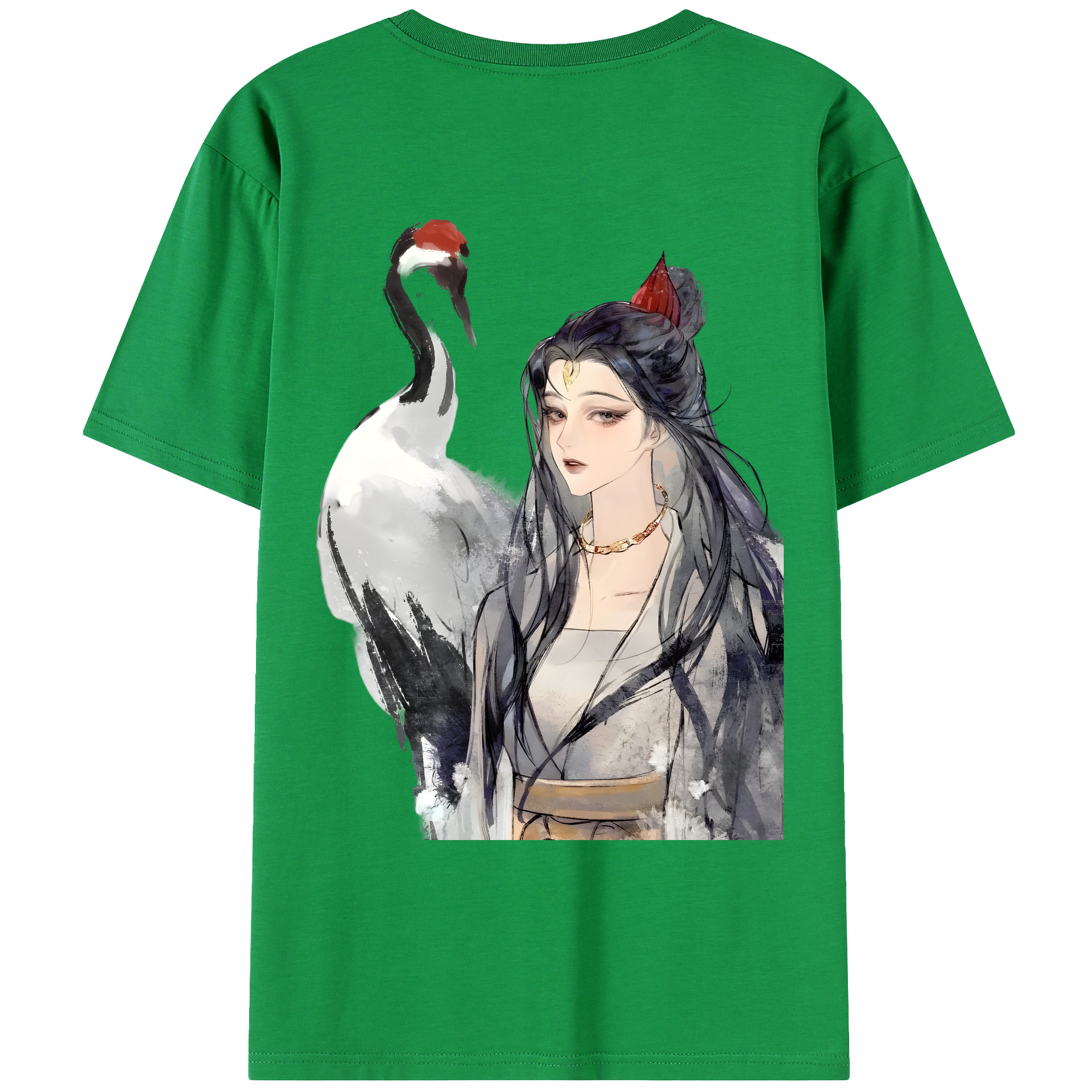 （画像用） Ne Zha 2 ナタ 魔童の大暴れ レディース半袖Tシャツ(バックプリント)
