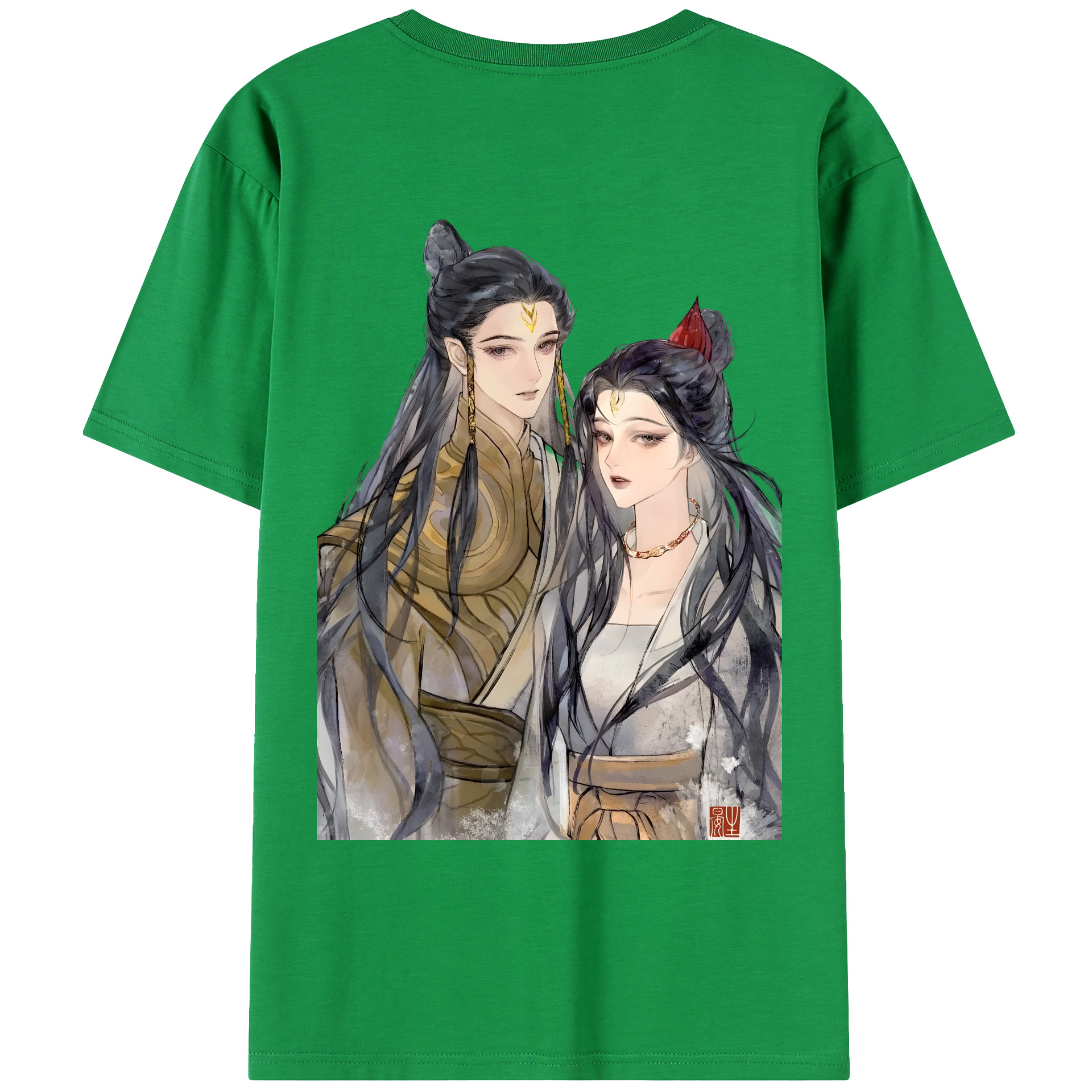 （画像用） Ne Zha 2 ナタ 魔童の大暴れ レディース半袖Tシャツ(バックプリント)