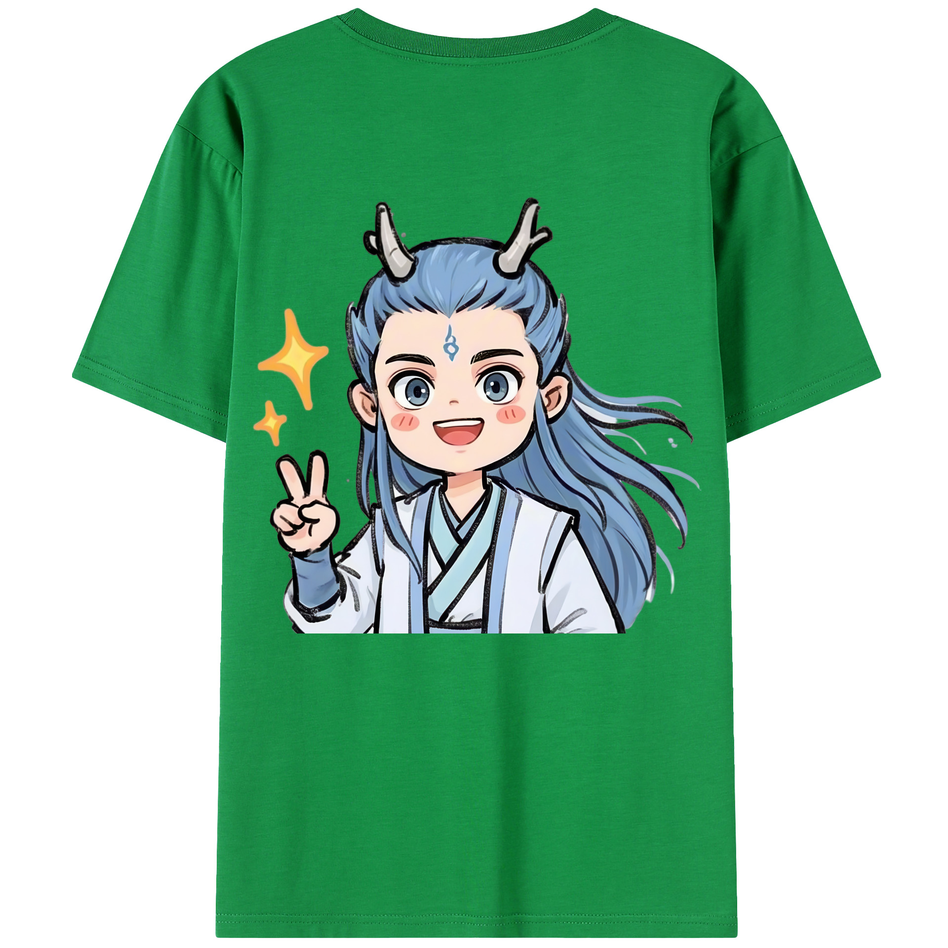 （画像用） Ne Zha 2 ナタ 魔童の大暴れ レディース半袖Tシャツ(バックプリント)