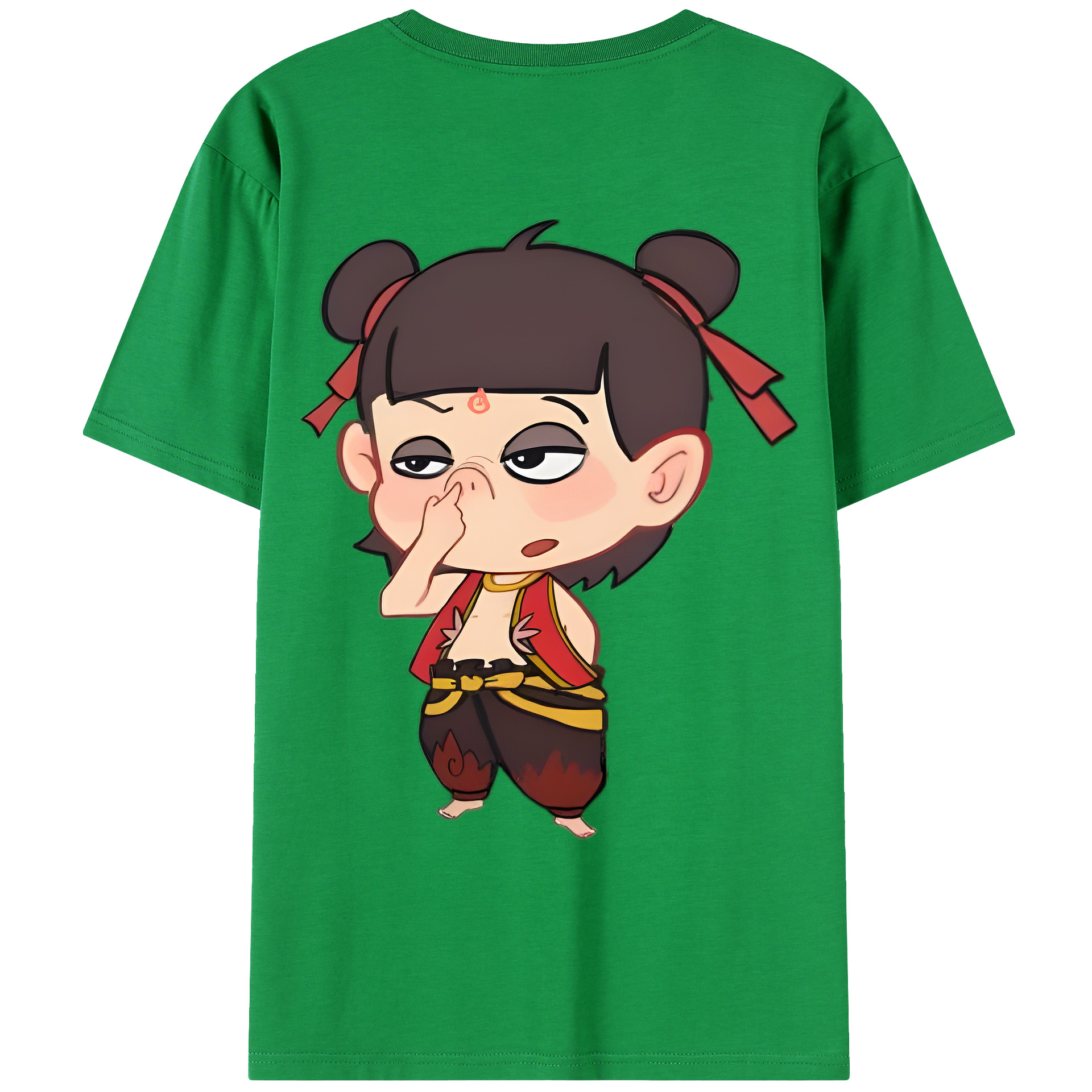 （画像用） Ne Zha 2 ナタ 魔童の大暴れ レディース半袖Tシャツ(バックプリント)