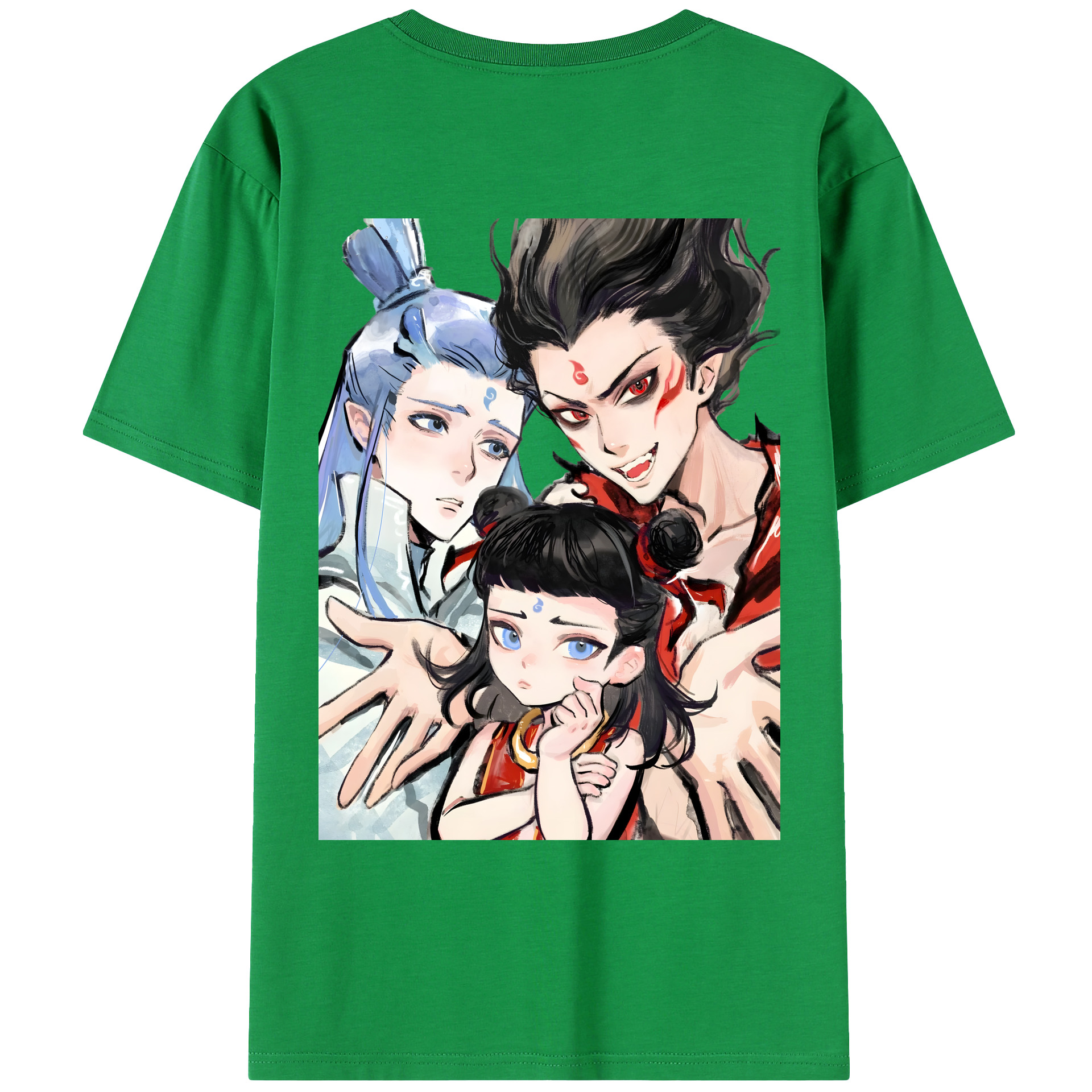 （画像用） Ne Zha 2 ナタ 魔童の大暴れ レディース半袖Tシャツ(バックプリント)
