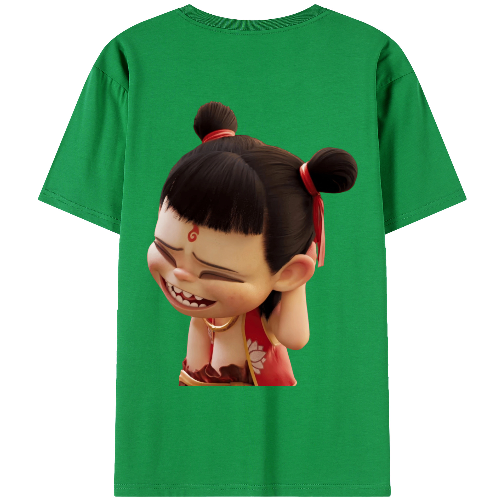 （画像用） Ne Zha 2 ナタ 魔童の大暴れ レディース半袖Tシャツ(バックプリント)