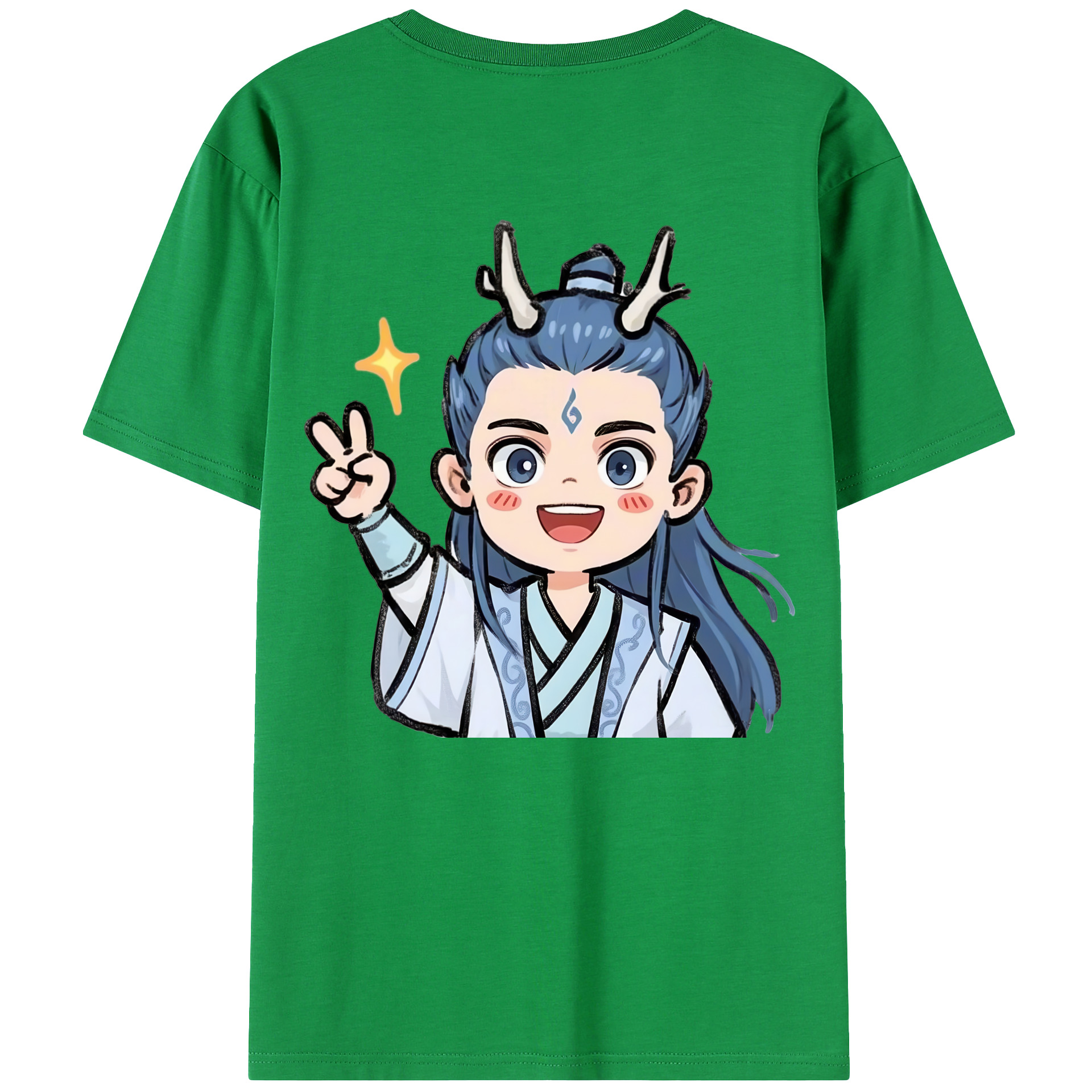 （画像用） Ne Zha 2 ナタ 魔童の大暴れ レディース半袖Tシャツ(バックプリント)