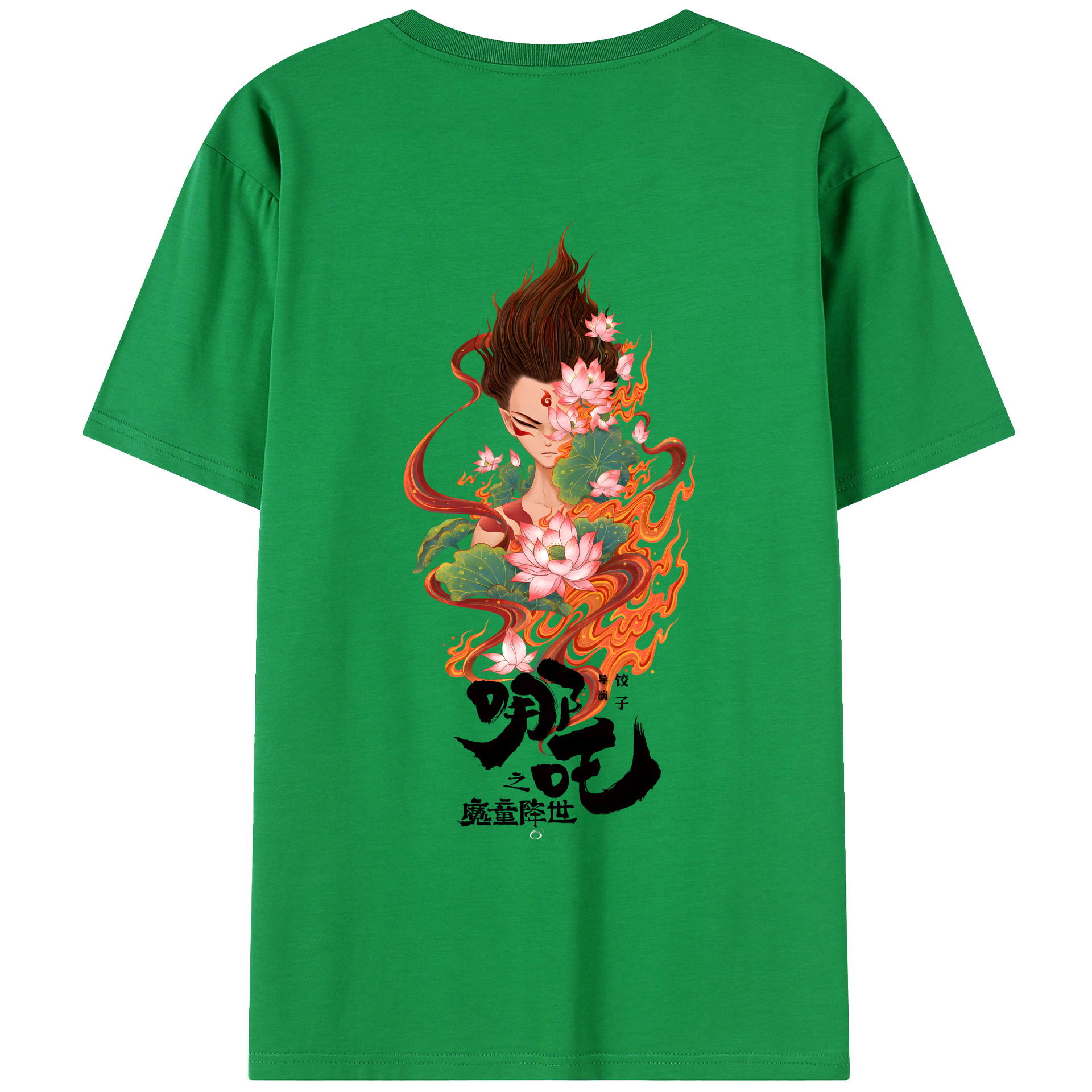 （画像用） Ne Zha 2 ナタ 魔童の大暴れ レディース半袖Tシャツ(バックプリント)