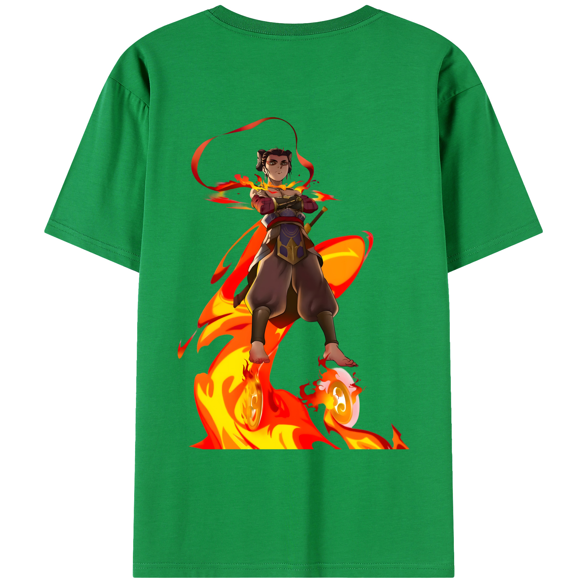 （画像用） Ne Zha 2 ナタ 魔童の大暴れ レディース半袖Tシャツ(バックプリント)