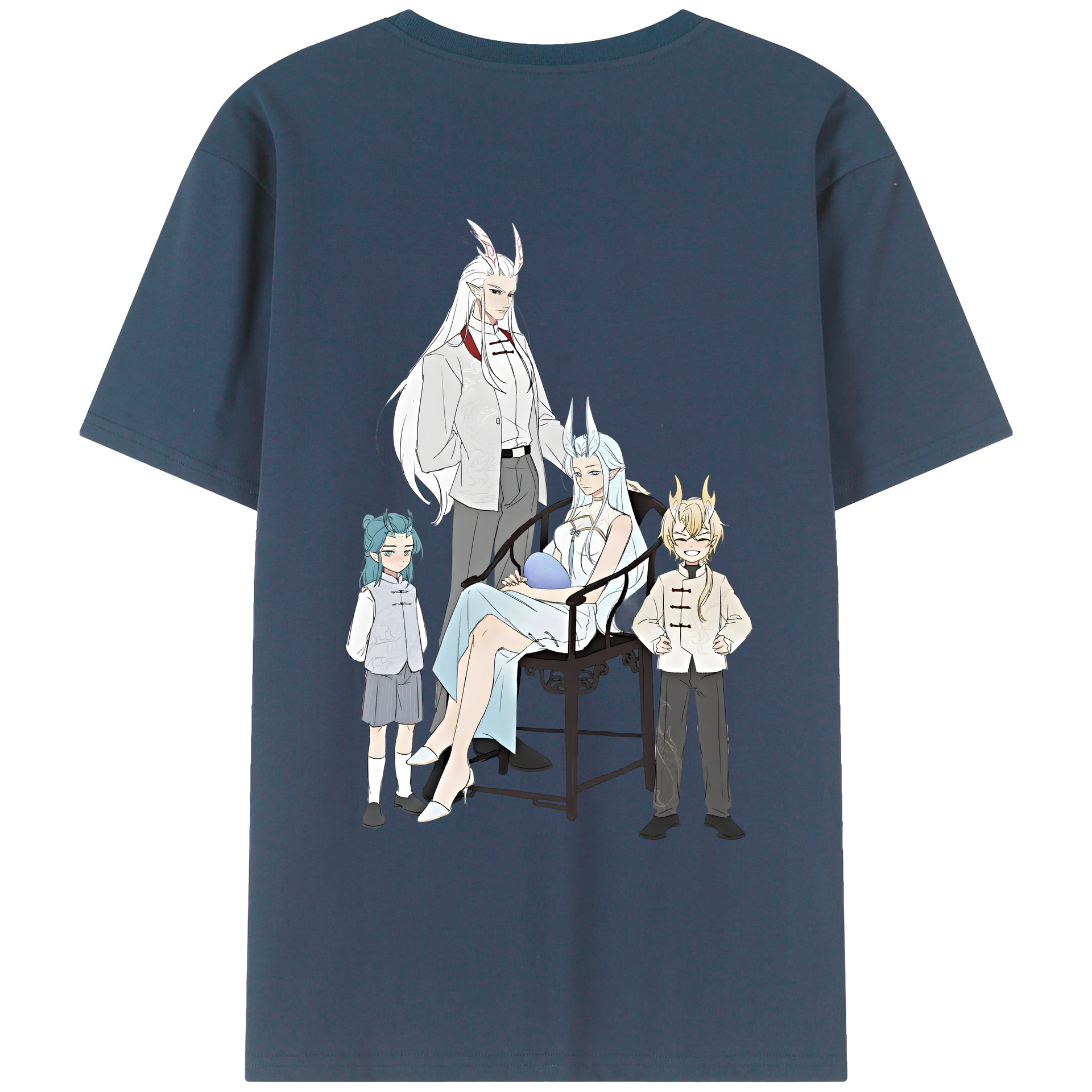 （画像用） Ne Zha 2 ナタ 魔童の大暴れ レディース半袖Tシャツ(バックプリント)