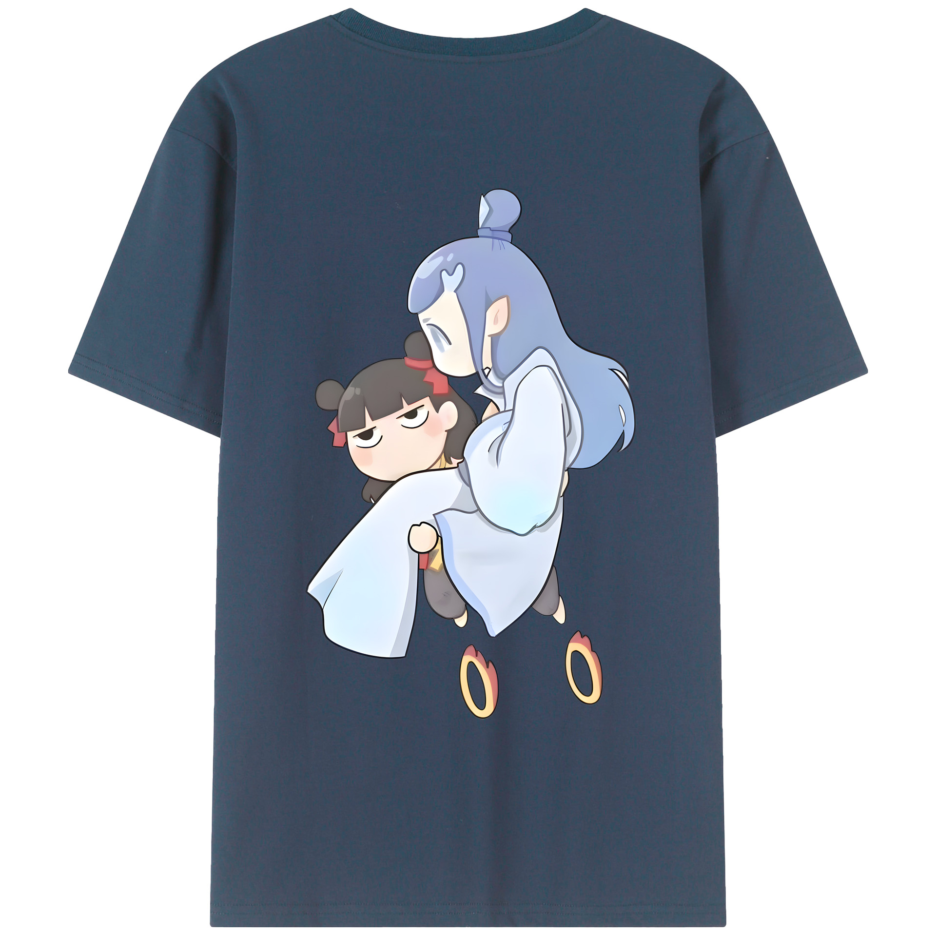 （画像用） Ne Zha 2 ナタ 魔童の大暴れ レディース半袖Tシャツ(バックプリント)