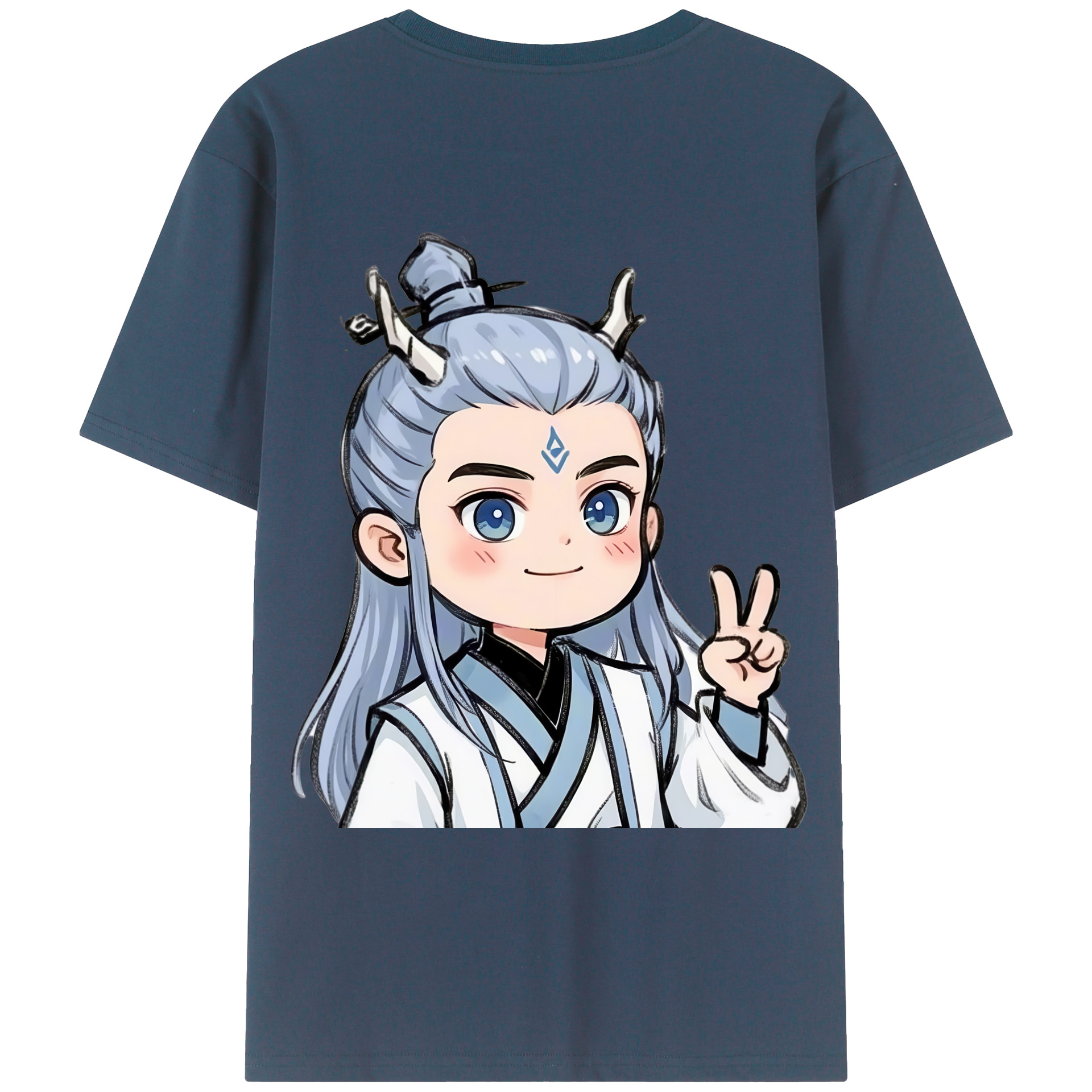 （画像用） Ne Zha 2 ナタ 魔童の大暴れ レディース半袖Tシャツ(バックプリント)