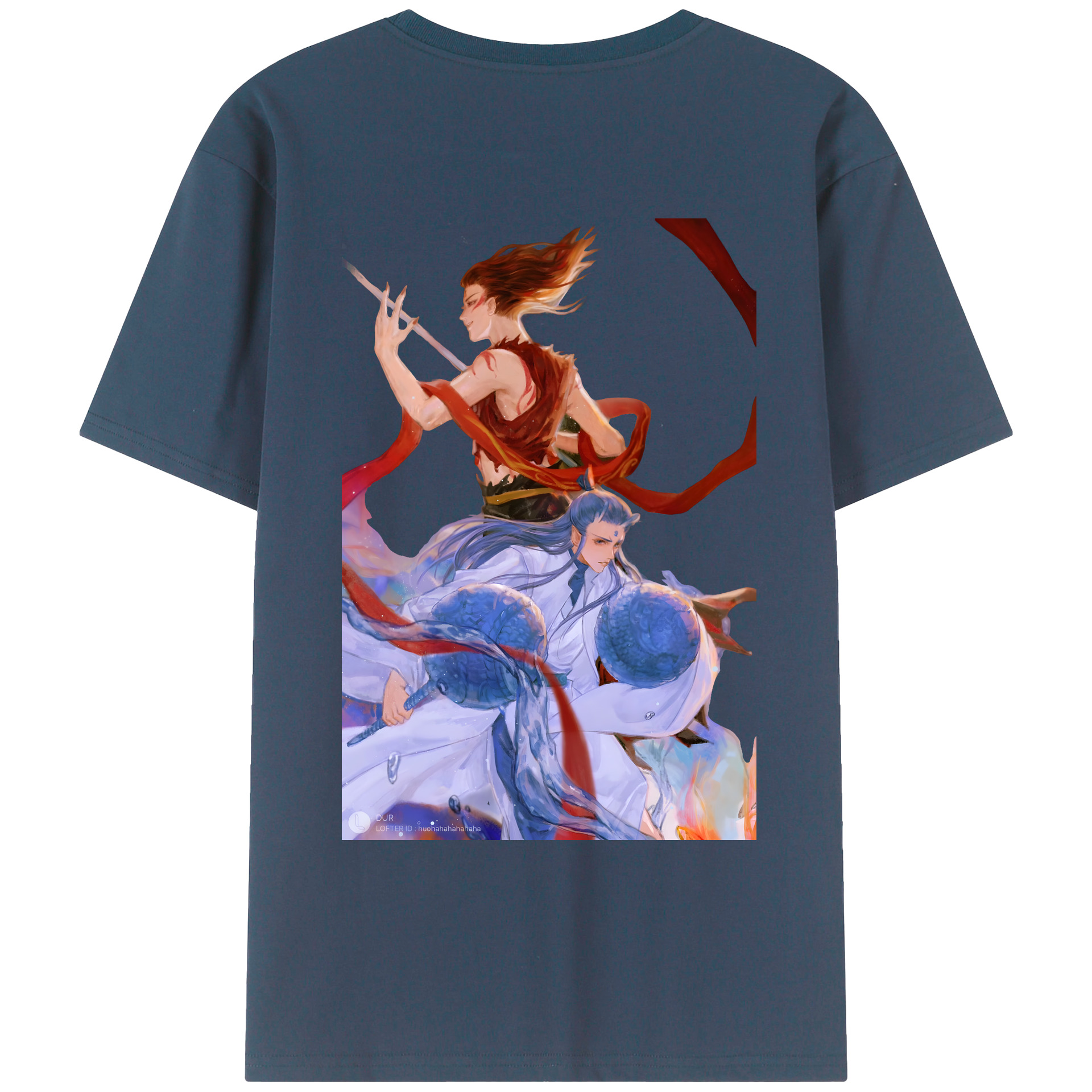 （画像用） Ne Zha 2 ナタ 魔童の大暴れ レディース半袖Tシャツ(バックプリント)