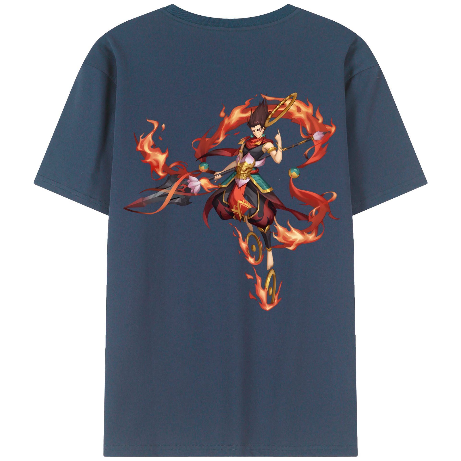 （画像用） Ne Zha 2 ナタ 魔童の大暴れ レディース半袖Tシャツ(バックプリント)