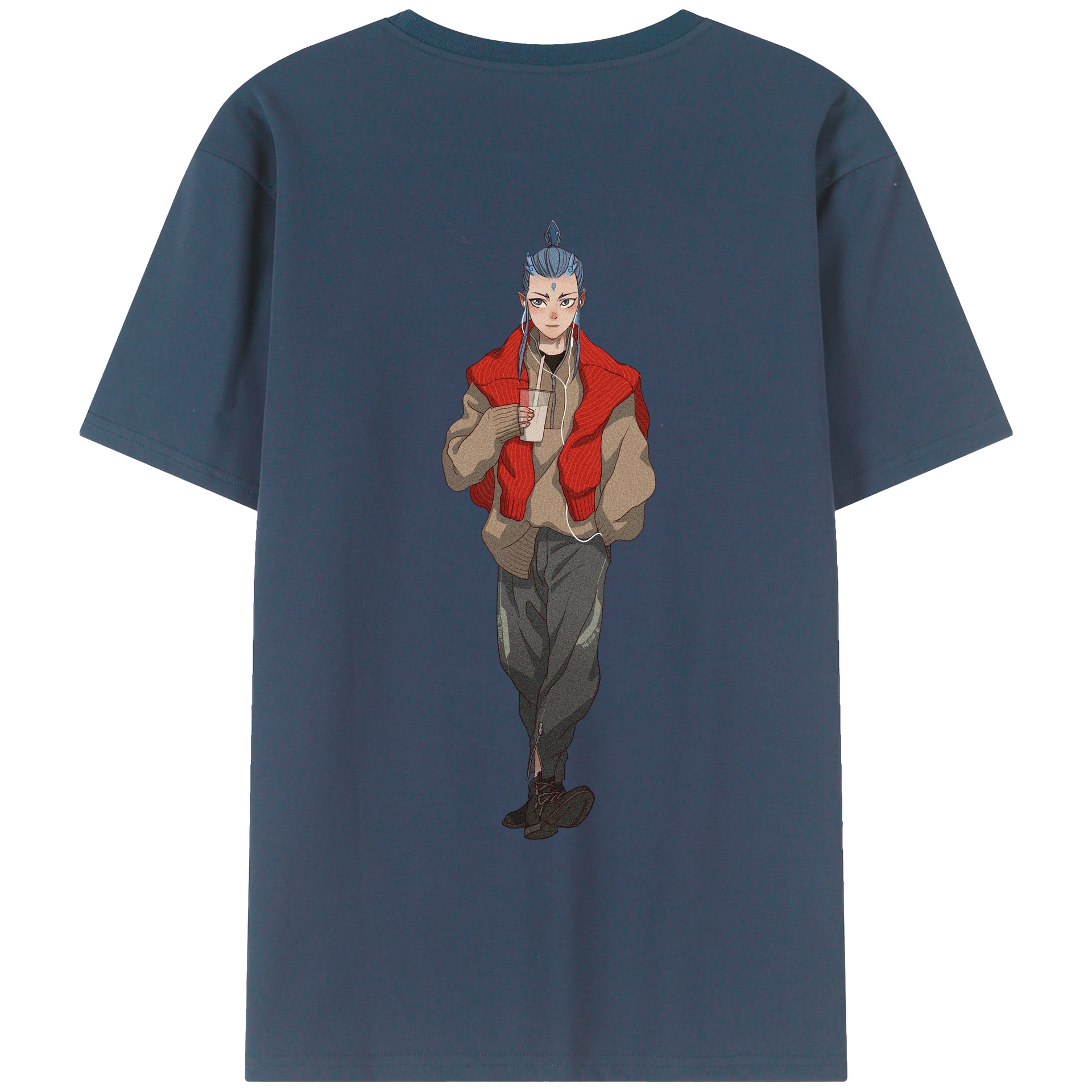 （画像用） Ne Zha 2 ナタ 魔童の大暴れ レディース半袖Tシャツ(バックプリント)