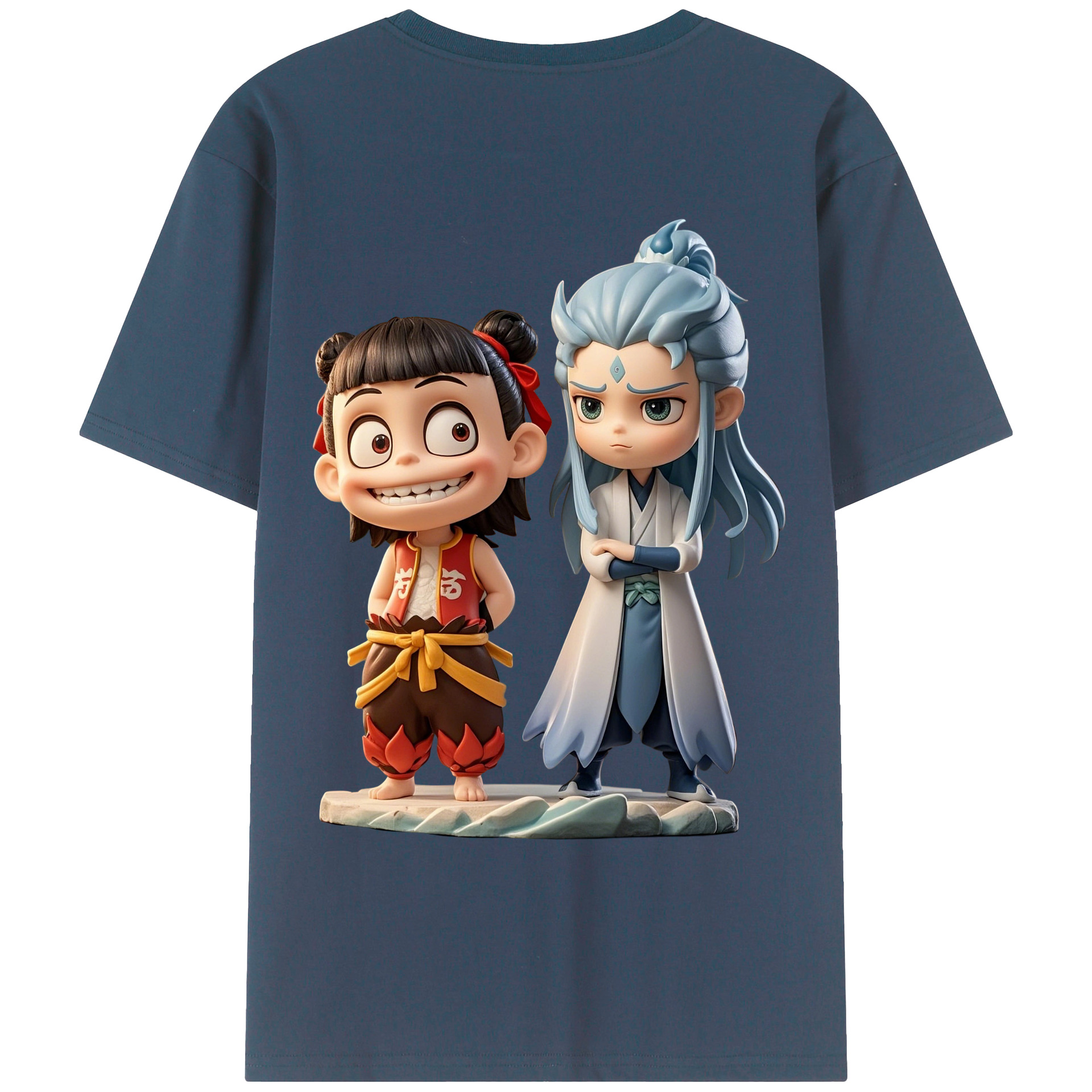 （画像用） Ne Zha 2 ナタ 魔童の大暴れ レディース半袖Tシャツ(バックプリント)