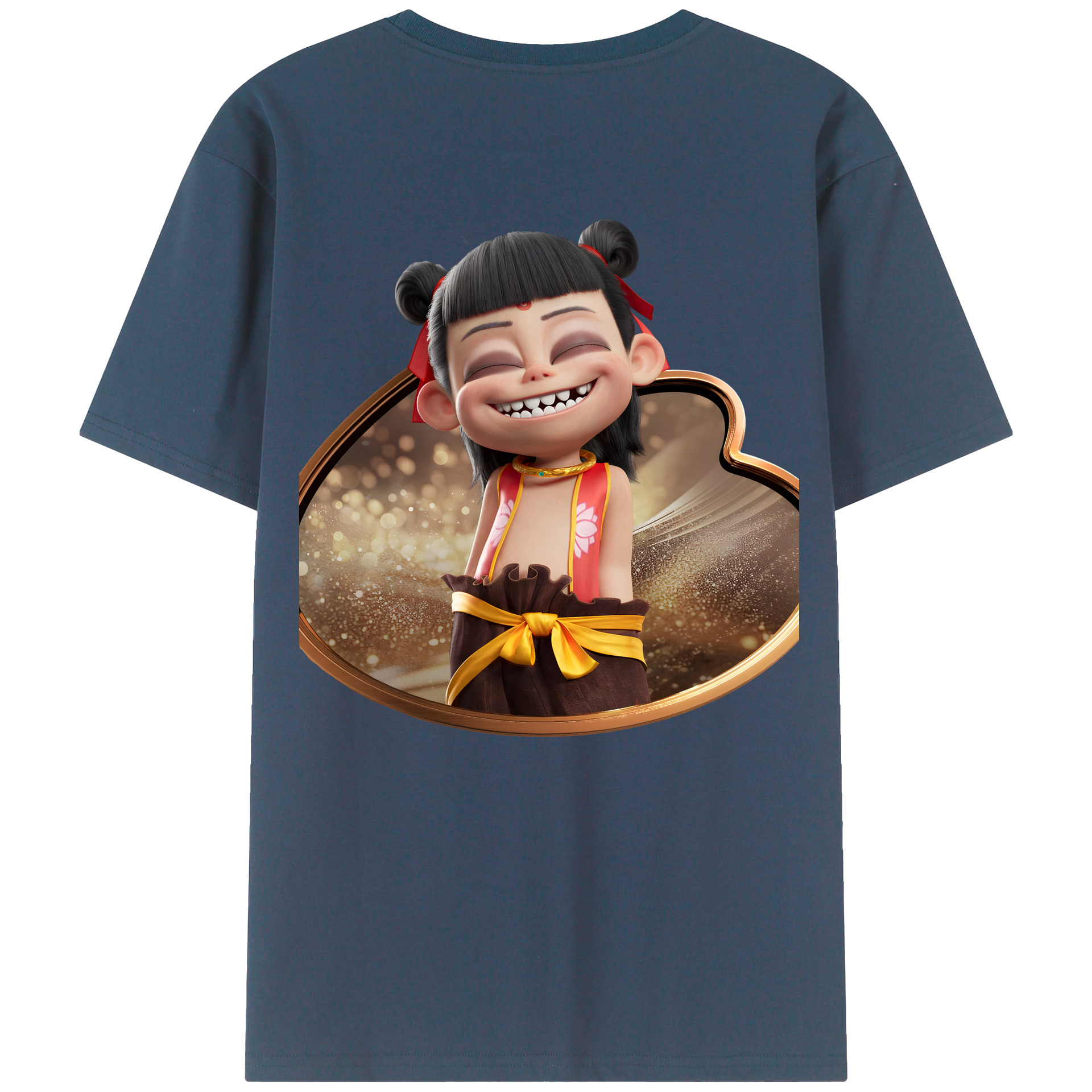 （画像用） Ne Zha 2 ナタ 魔童の大暴れ レディース半袖Tシャツ(バックプリント)