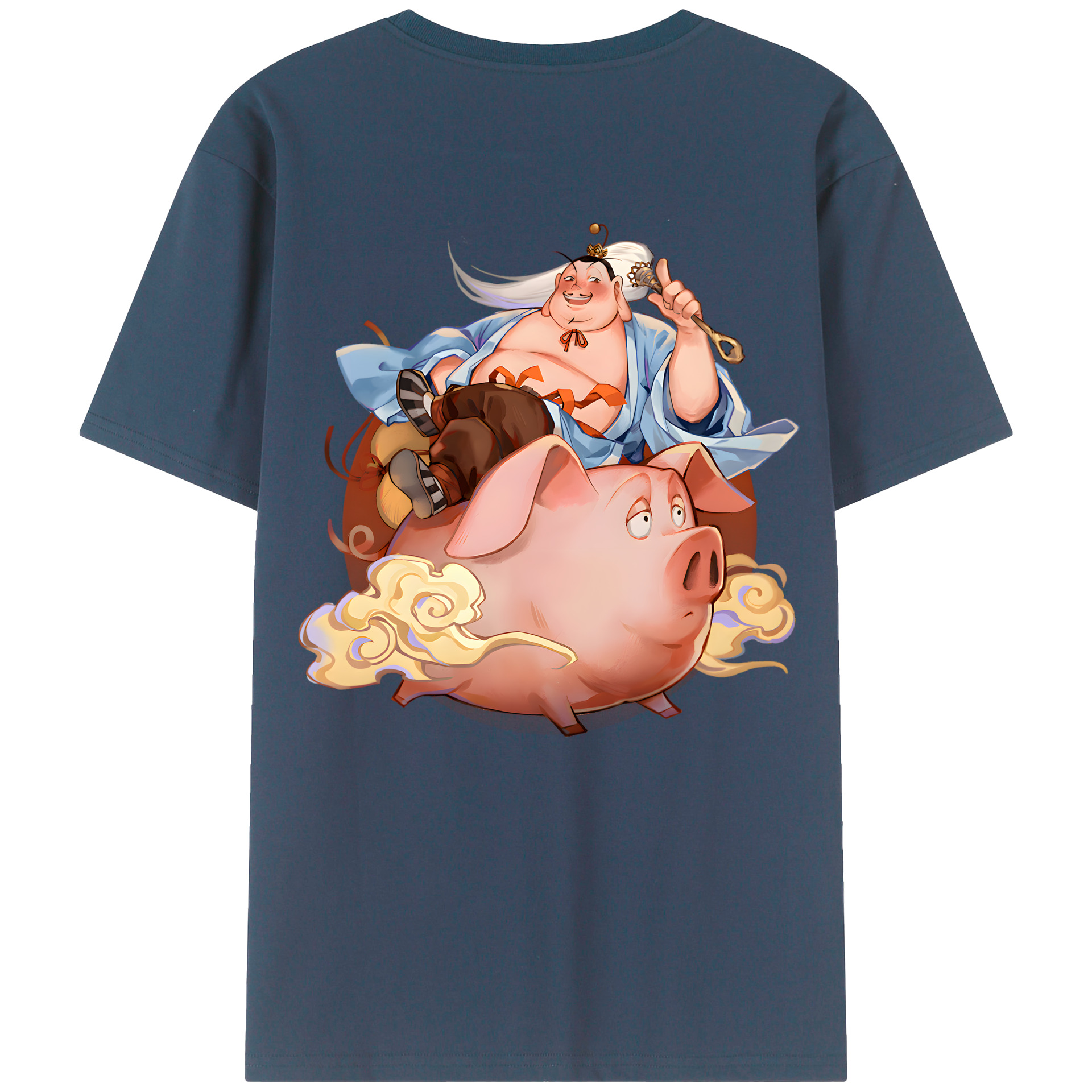 （画像用） Ne Zha 2 ナタ 魔童の大暴れ レディース半袖Tシャツ(バックプリント)