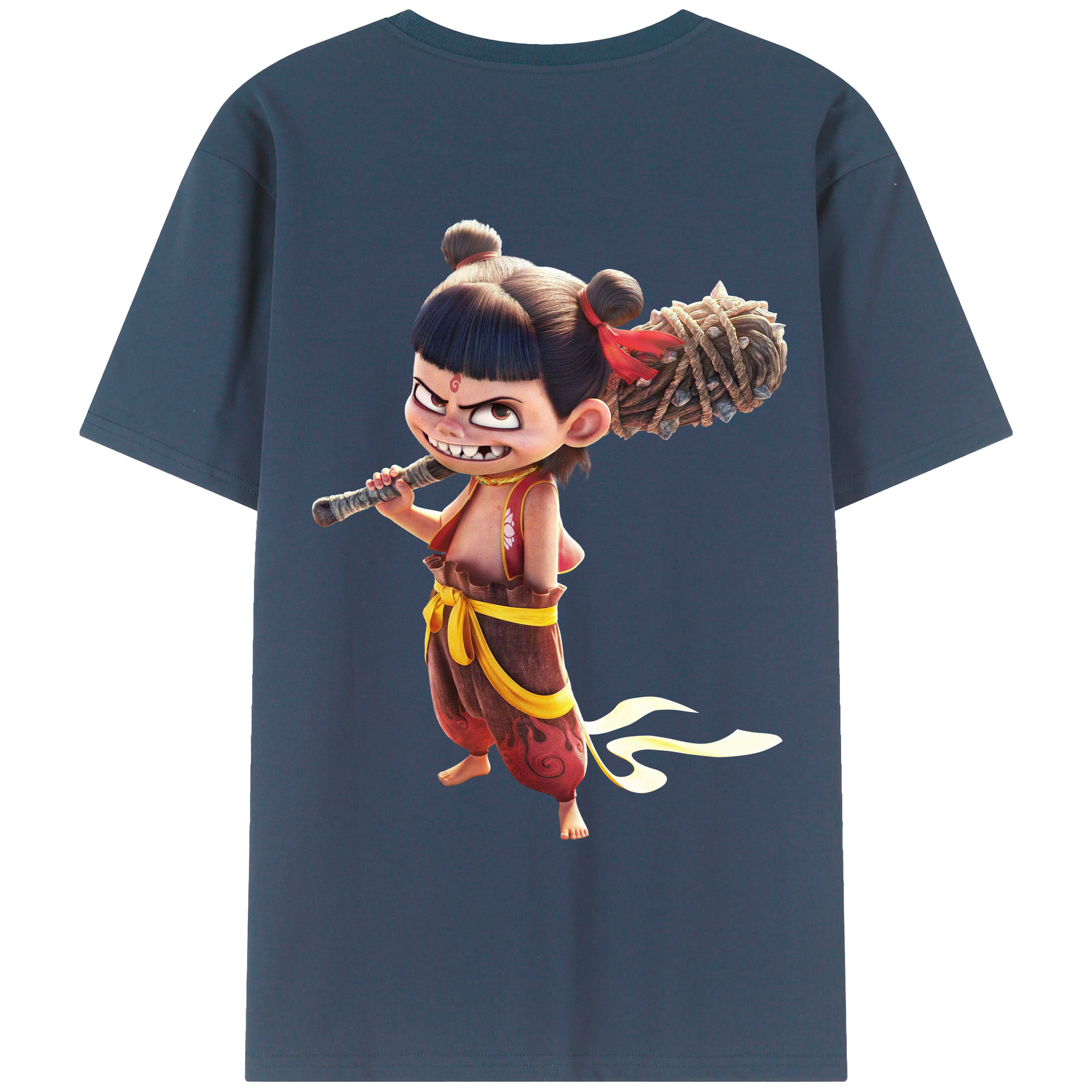 （画像用） Ne Zha 2 ナタ 魔童の大暴れ レディース半袖Tシャツ(バックプリント)