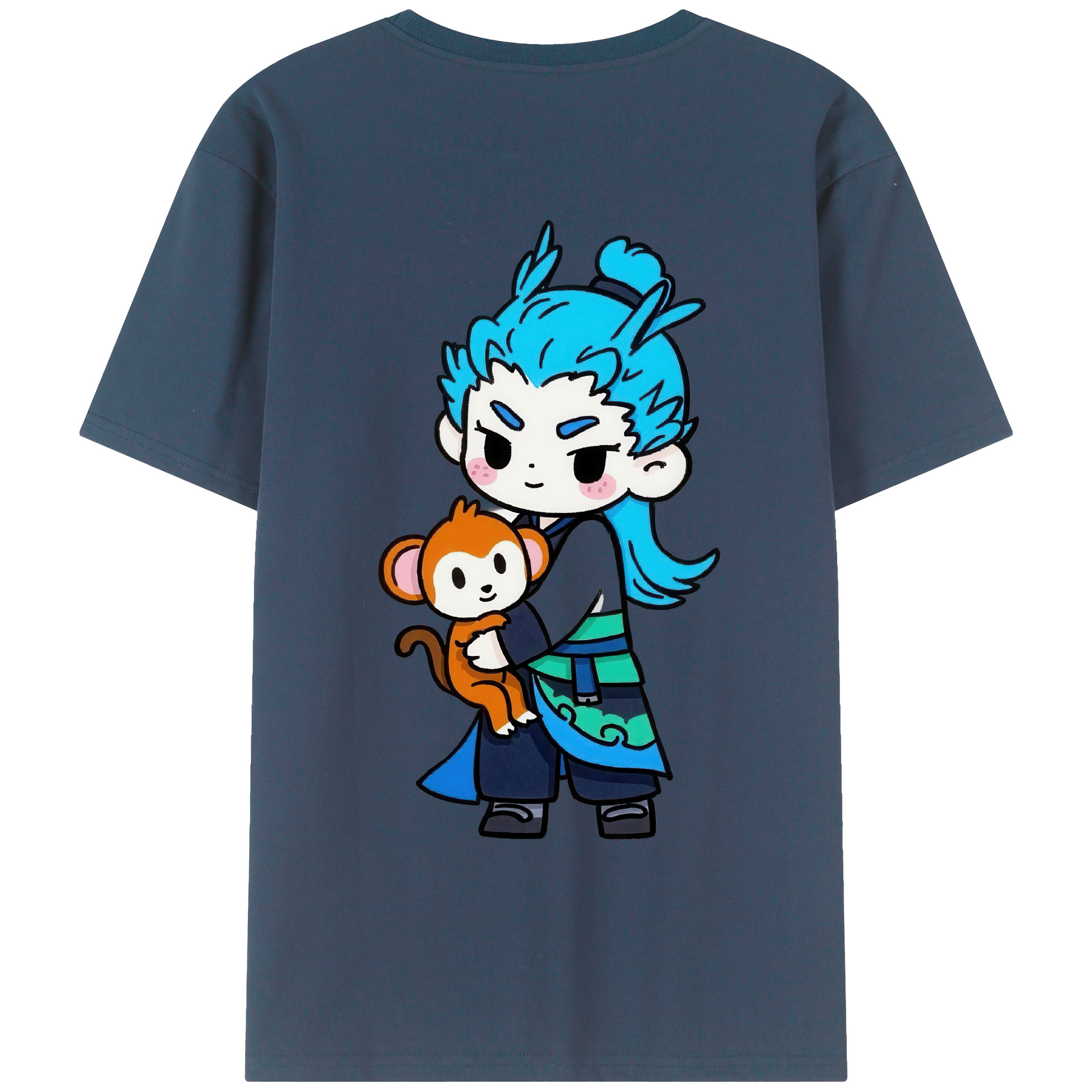 （画像用） Ne Zha 2 ナタ 魔童の大暴れ レディース半袖Tシャツ(バックプリント)
