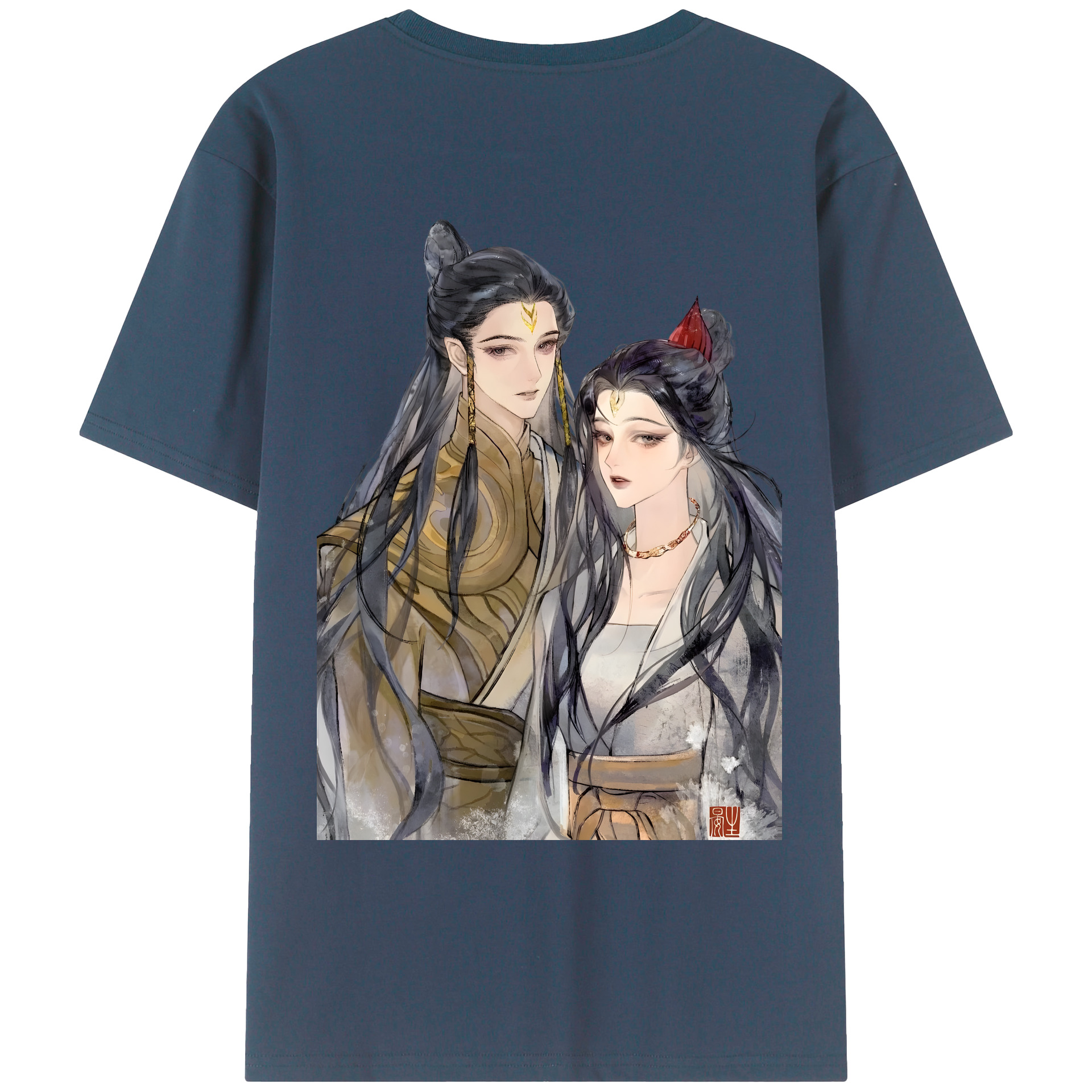 （画像用） Ne Zha 2 ナタ 魔童の大暴れ レディース半袖Tシャツ(バックプリント)