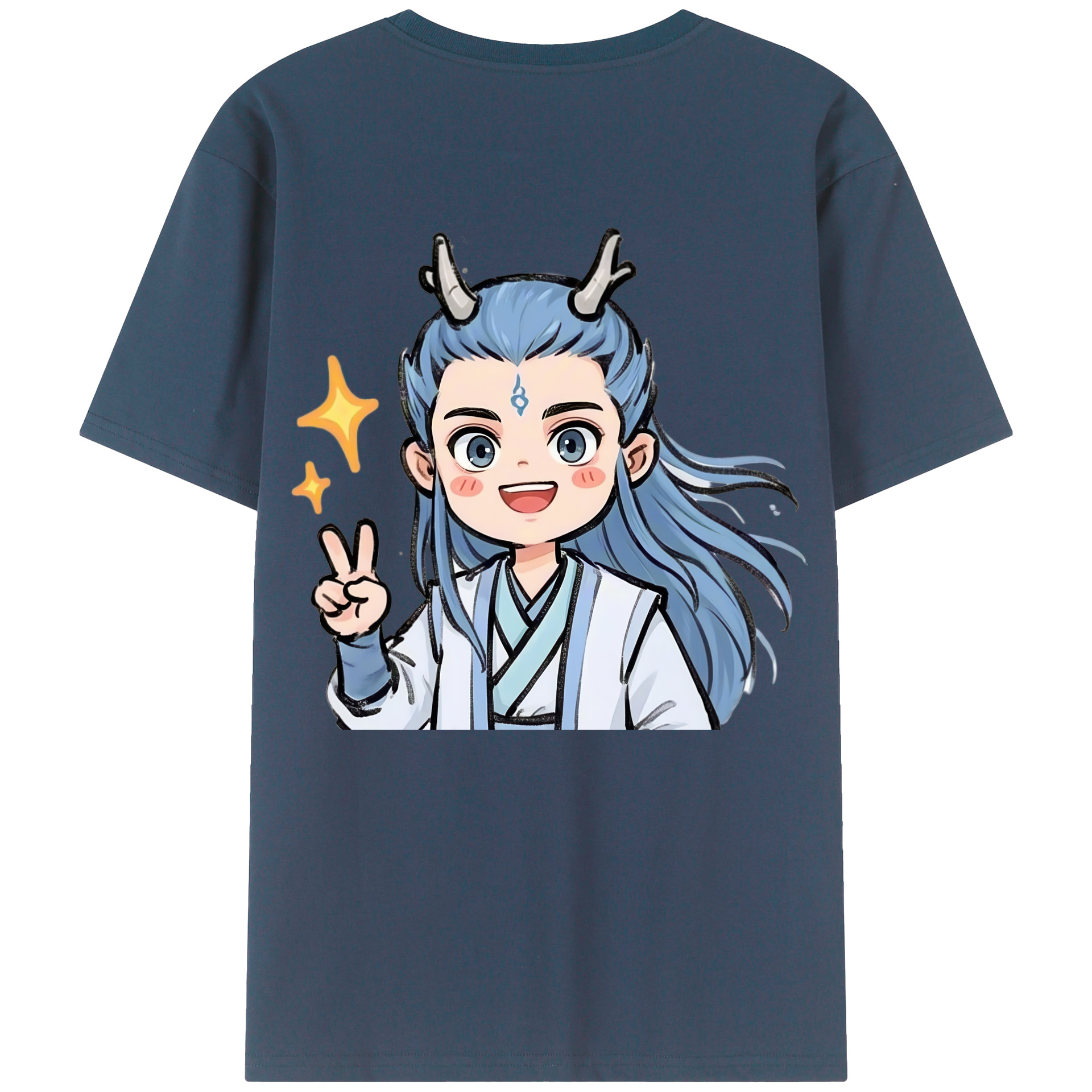 （画像用） Ne Zha 2 ナタ 魔童の大暴れ レディース半袖Tシャツ(バックプリント)