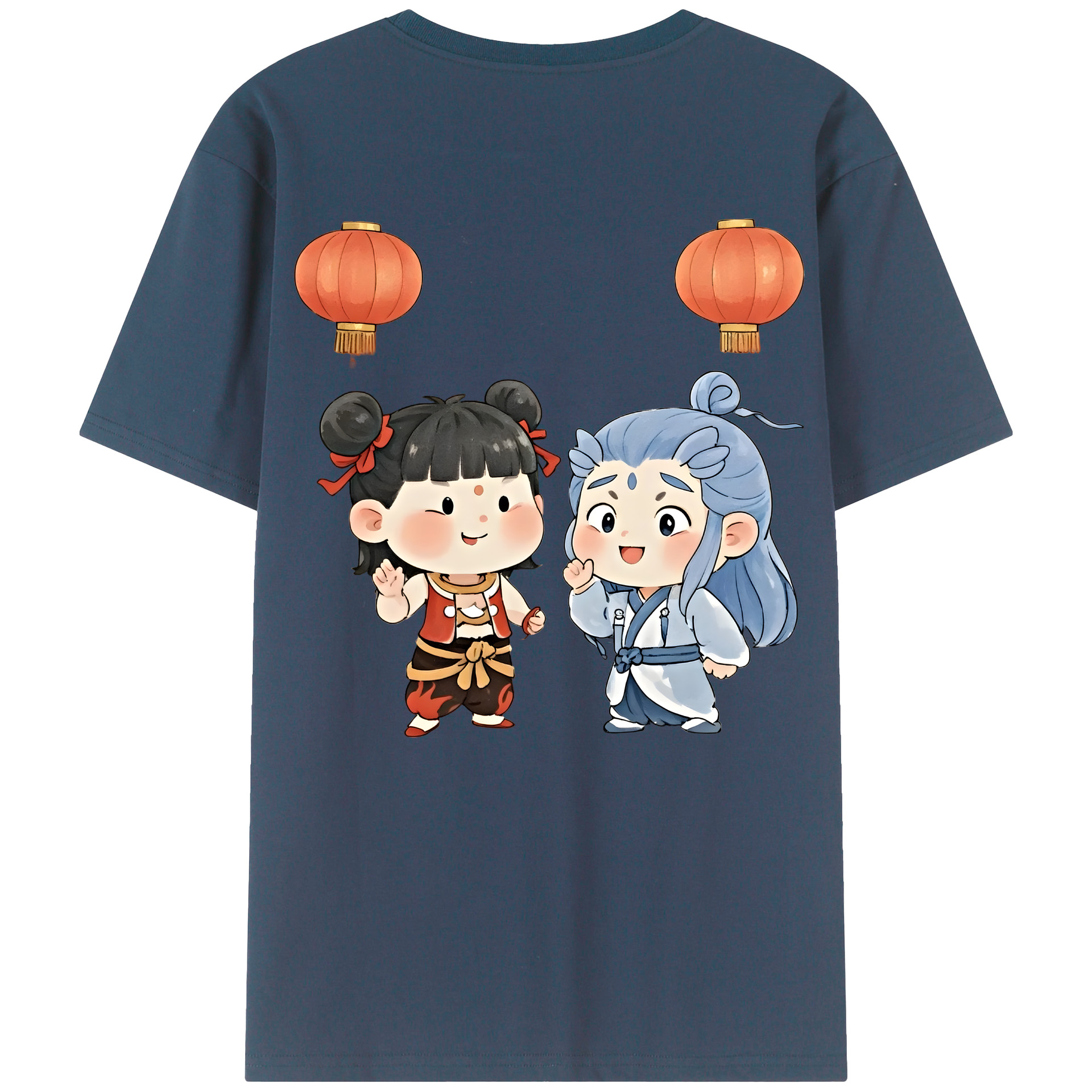（画像用） Ne Zha 2 ナタ 魔童の大暴れ レディース半袖Tシャツ(バックプリント)